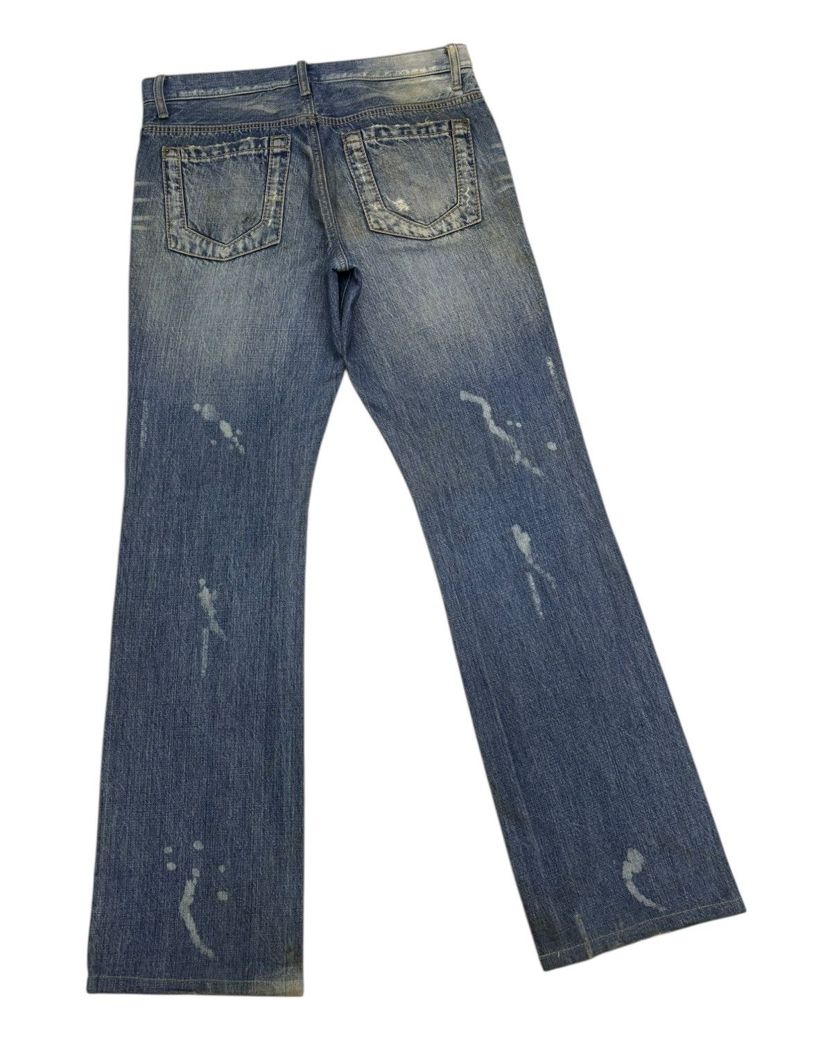 Gaultier Homme Objet × Jean Paul Gaultier Gaultier Homme Objet Custom Bleach Flare Distressed Denim Size US 34 / EU 50 - 4 Thumbnail
