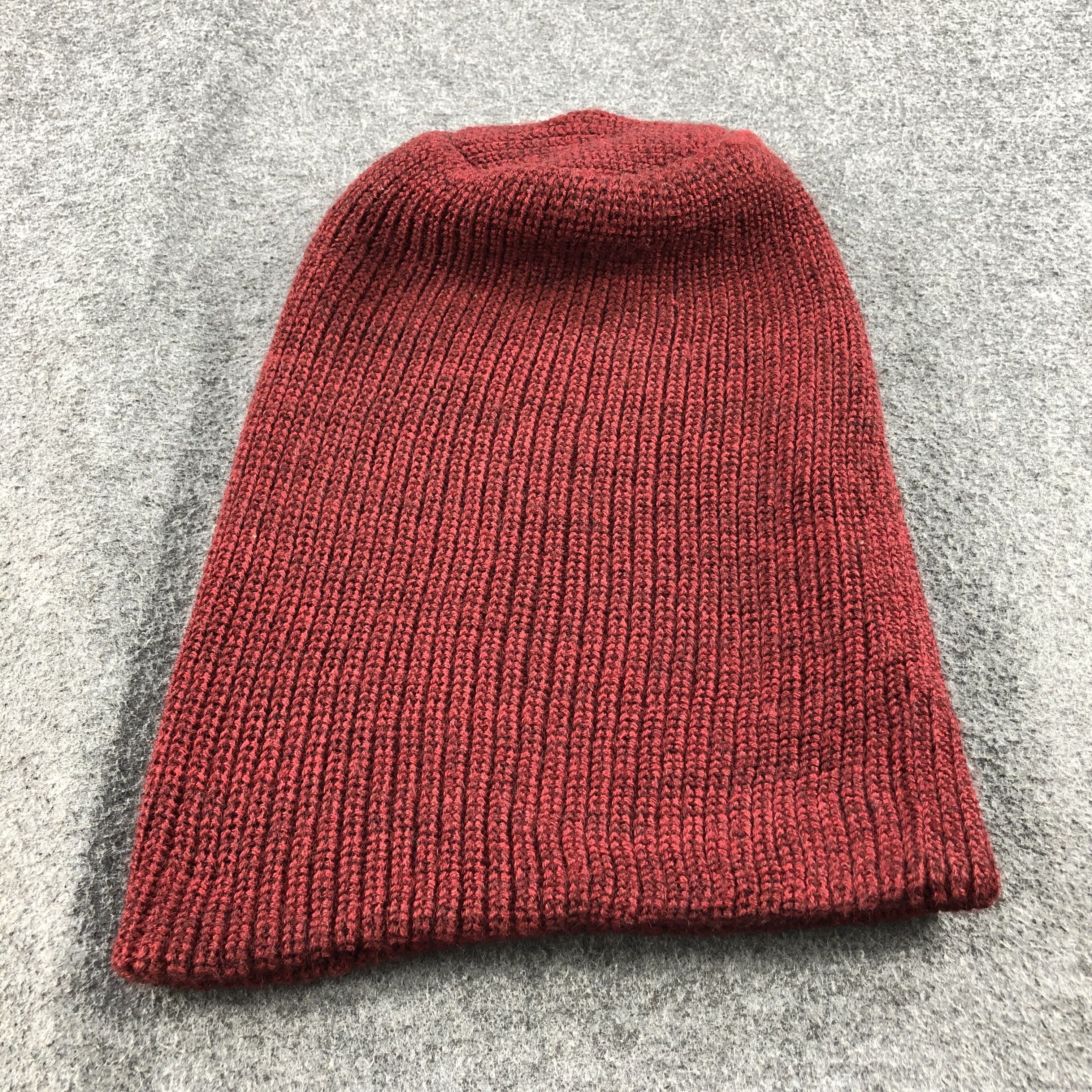 Japanese Brand Unknown Slouchy Red Beanie Snowcap Snow Hat B318 Size ONE SIZE - 3 Thumbnail
