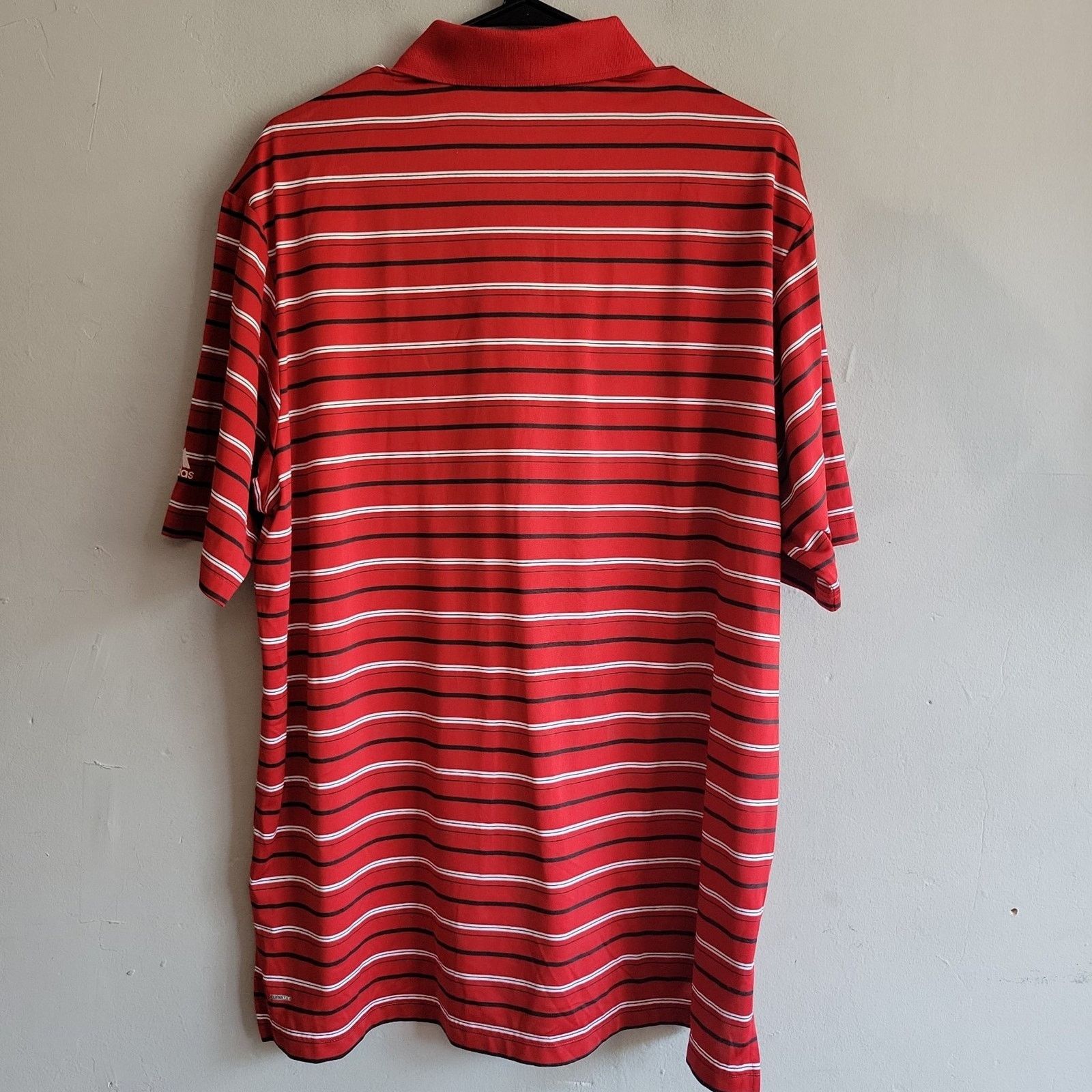 Adidas Men's large Adidas ClimaLite golf polo collared shirt red Size US L / EU 52-54 / 3 - 6 Thumbnail