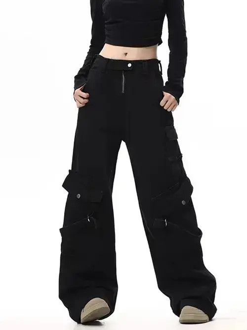 Street Heavy Multi-Pocket Washed Work Jeans