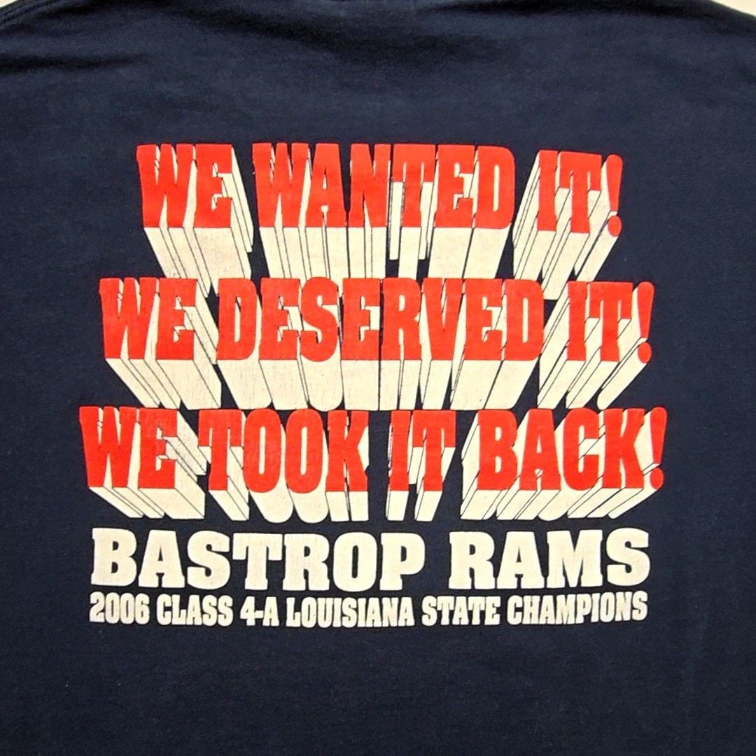 Gildan Bastrop Rams Football Louisiana State Champions Tee 3XL Size US XXL / EU 58 / 5 - 7 Thumbnail