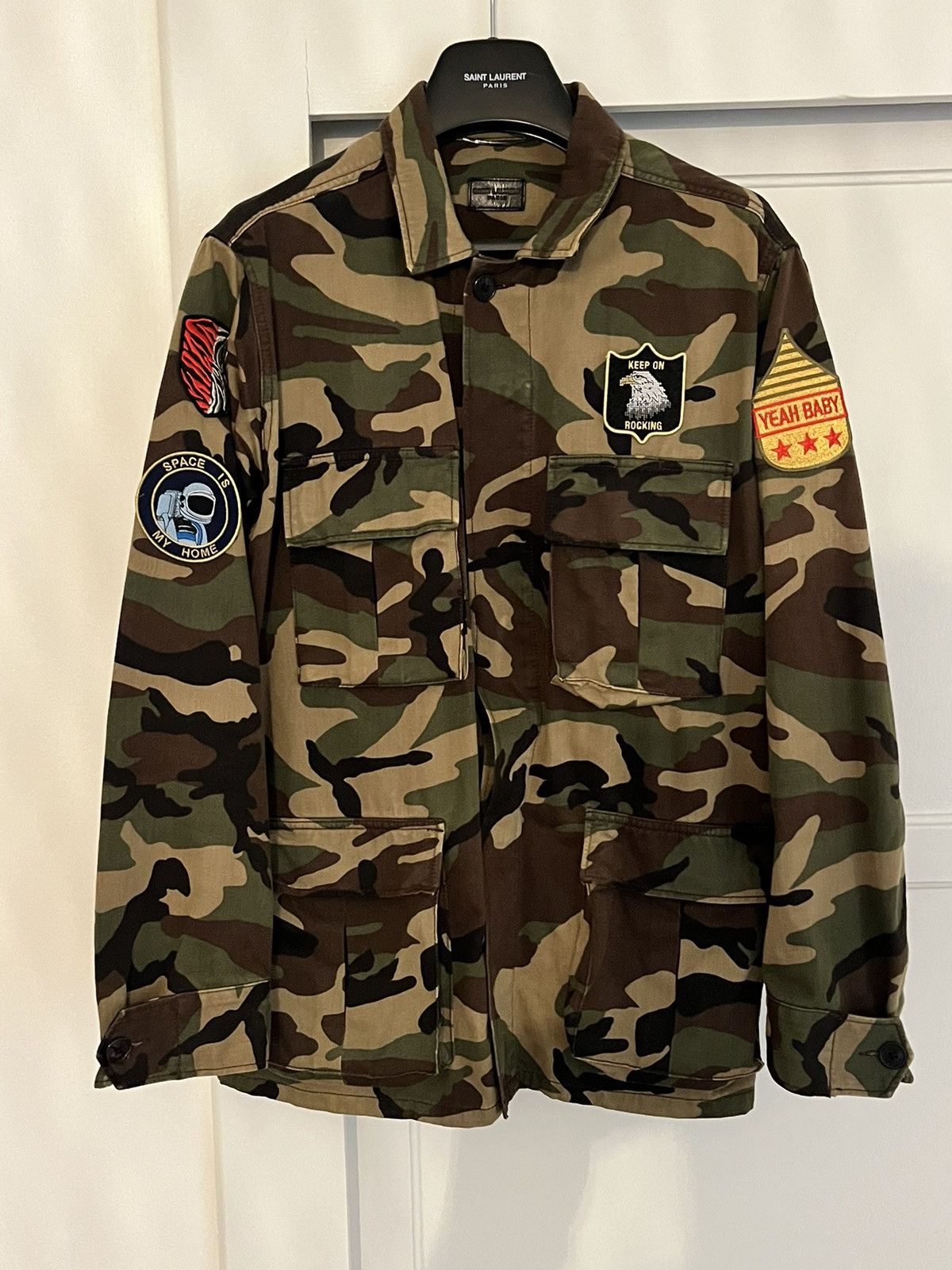 Saint Laurent Paris Saint Laurent SS16 Camo Military Jacket | Grailed