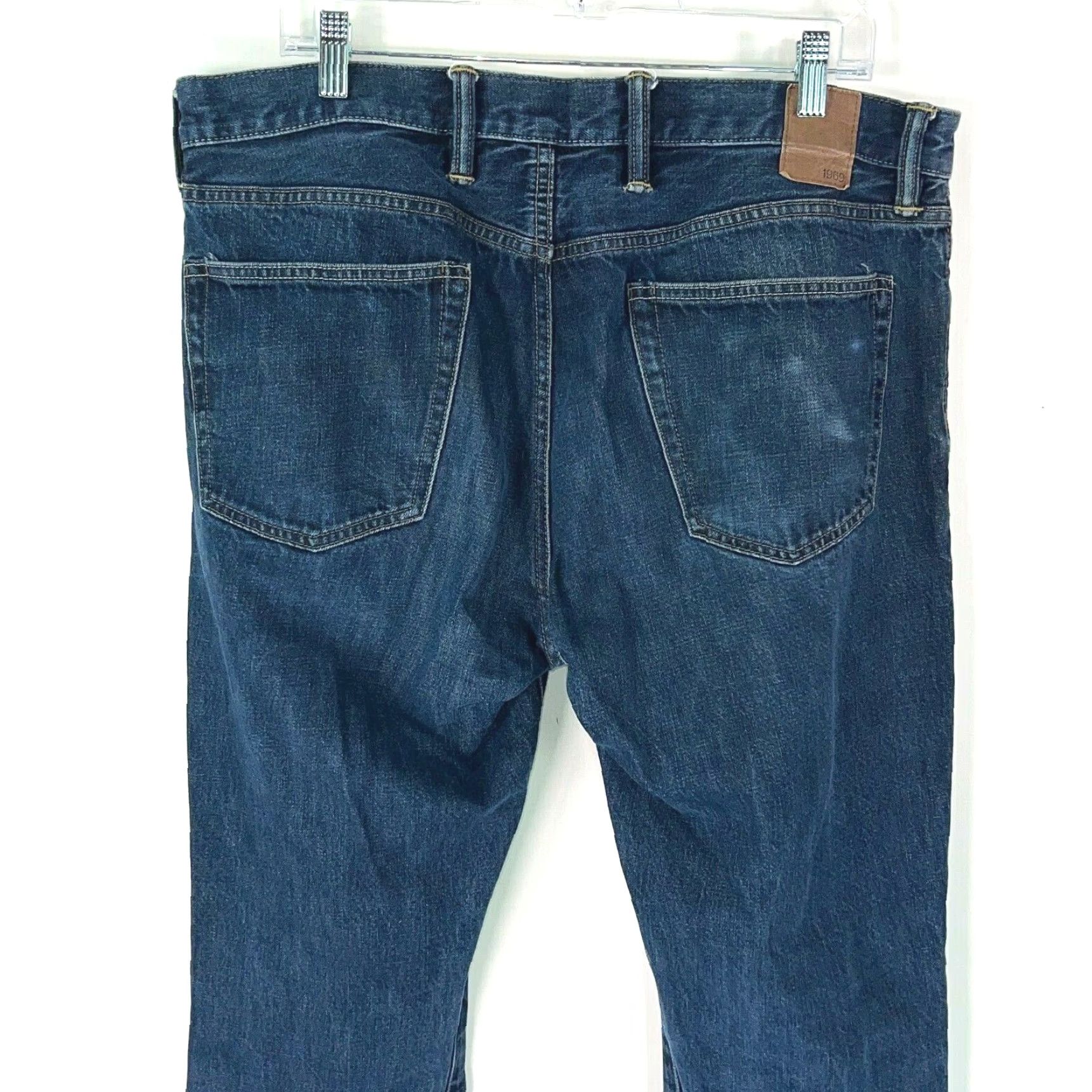 Gap Gap Men's Straight Leg Blue Denim Jeans Size 36x32 - Low Rise Stretch Classic Fit Size US 36 / EU 52 - 4 Thumbnail