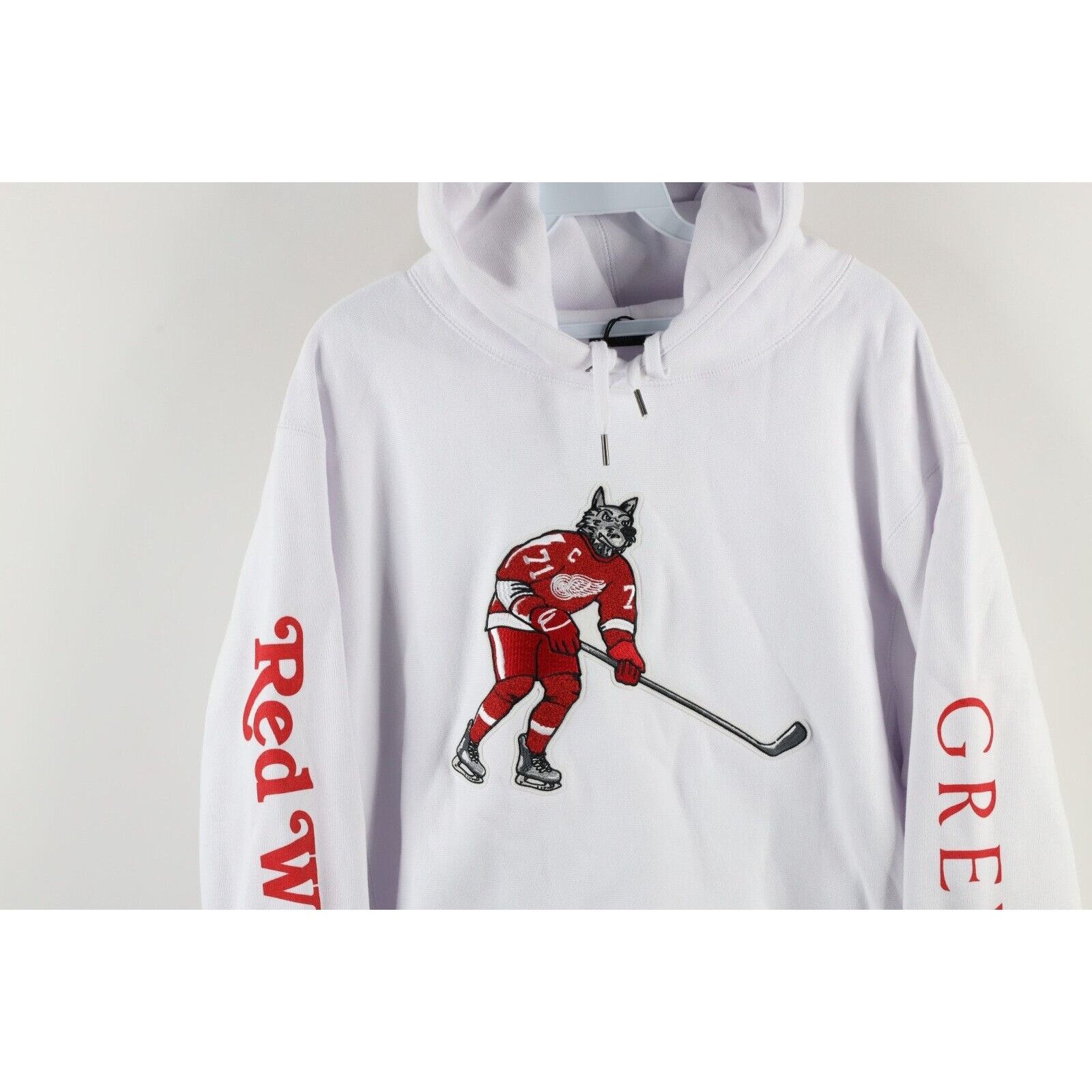 Vintage New Greyson x Detroit Red Wings Hockey Larkin Hoodie White Size US XXL / EU 58 / 5 - 2 Thumbnail