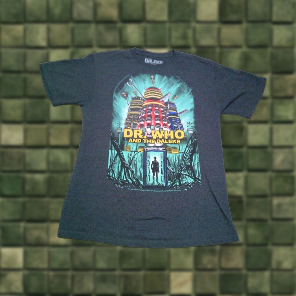 Vintage Doctor Who T Shirt Mens Medium Gray T-Shirt Short Sleeve Crew Neck Cotton Knit Logo Solid Modern TV Theme Mens Size US M / EU 48-50 / 2 - 1 Thumbnail