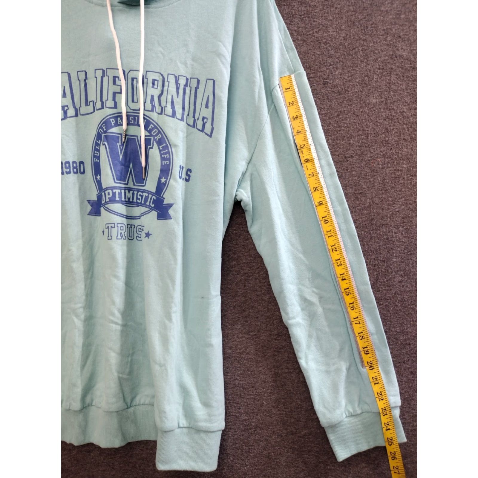 Shein SHEIN California West Coast Sweatshirt Women Blue 5XL California Logo Pullover Crew Neck Long Sleeve Solid All Seasons 5XL Womens Sweatshirt Size XXL / US 16-18 / IT 52-54 - 5 Thumbnail