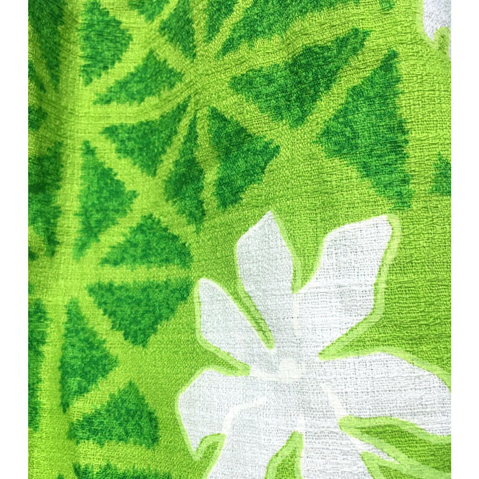 ALOHAS Vintage Hawaiian Shorts Green White Polynesian Floral Tiki Aloha Size 12 Small Size 34" / US 12 / IT 48 - 4 Thumbnail