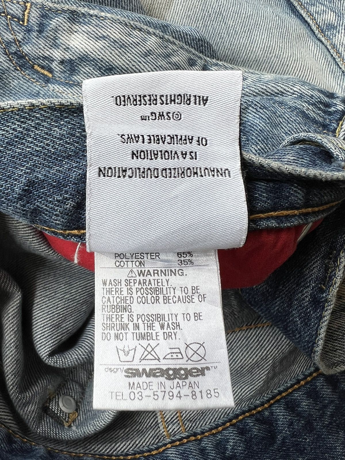 Swagger Vintage Swagger Japan Fade Stains Distress Denim Jeans Size US 30 / EU 46 - 23 Thumbnail