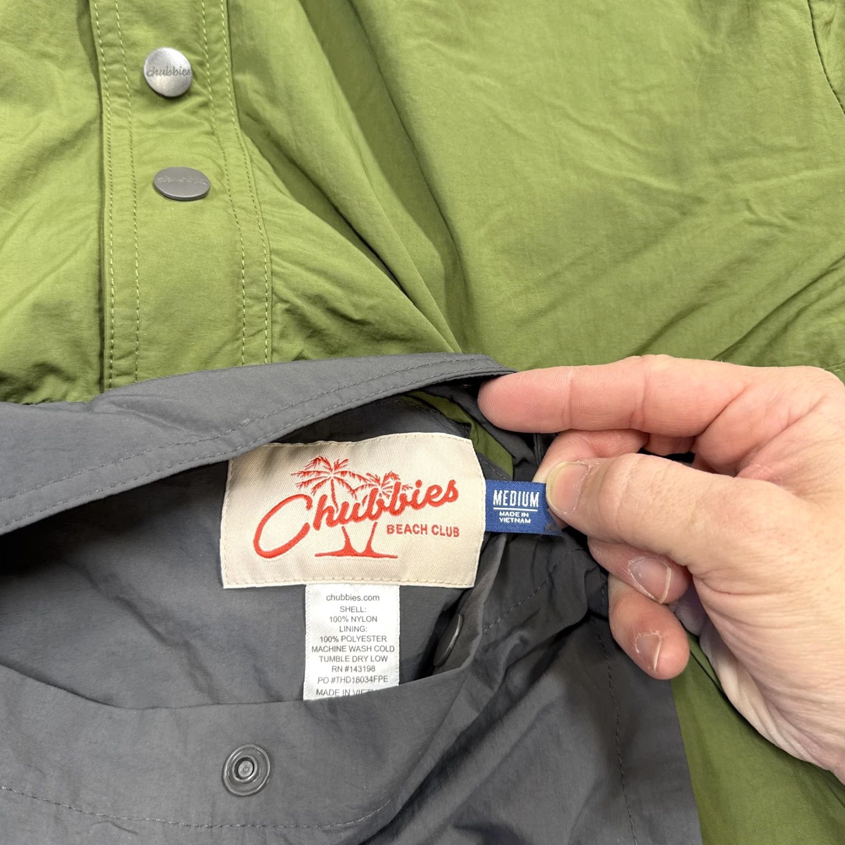 Chubbies Chubbies Jacket Mens M Green Camo Reversible Fleece Pullover Anorak Size US M / EU 48-50 / 2 - 5 Thumbnail