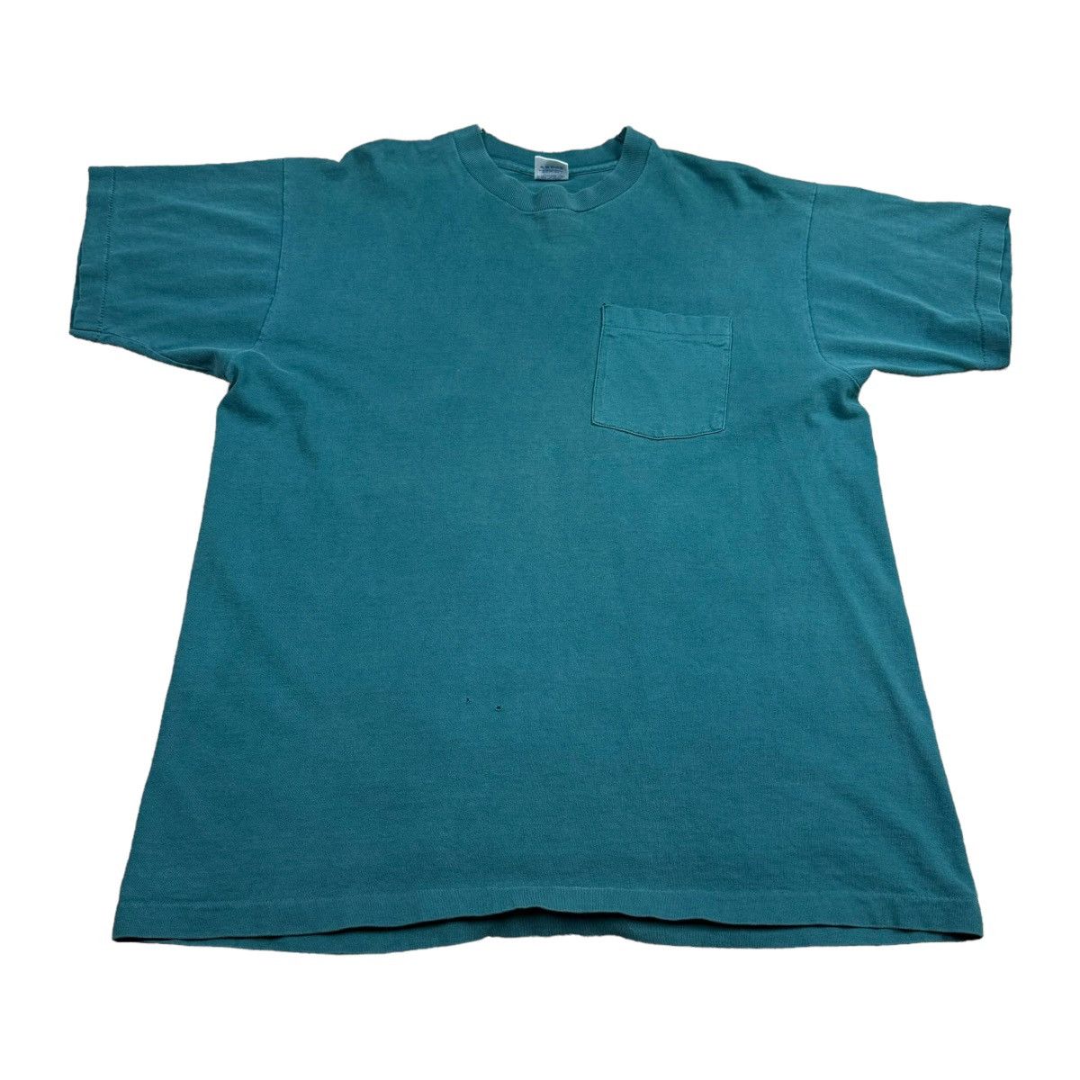 Vintage Vintage 90s Single Stitch Turquoise Pocket Shirt Adult XL Size US XL / EU 56 / 4 - 1 Thumbnail