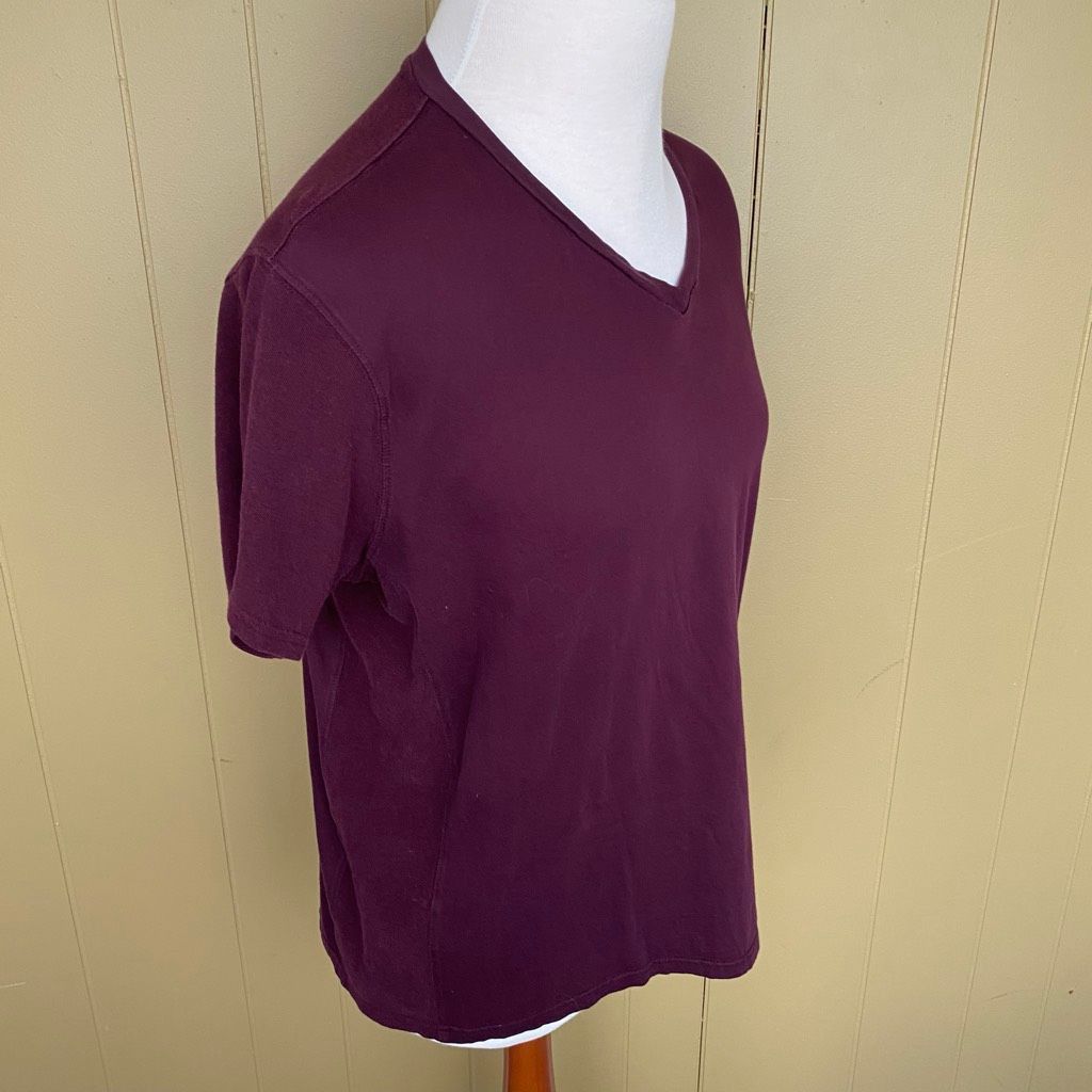 Gap Gap men XL V-neck short sleeve casual shirt burgundy Size US XL / EU 56 / 4 - 2 Thumbnail