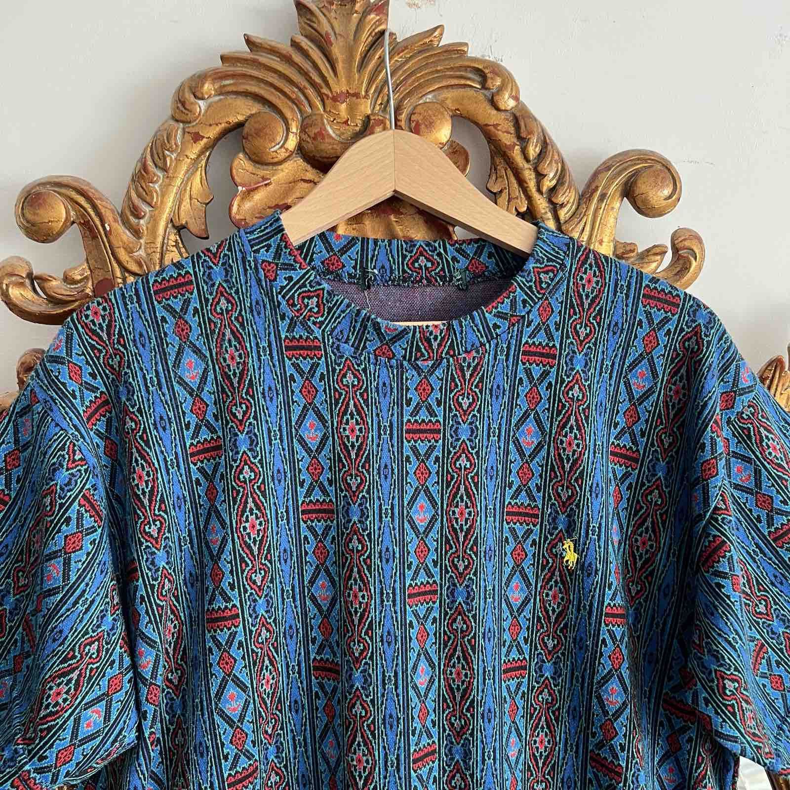 Polo Ralph Lauren VTG Stripe Polo Ralph Lauren Round Nwcklace Tee Size US L / EU 52-54 / 3 - 4 Thumbnail