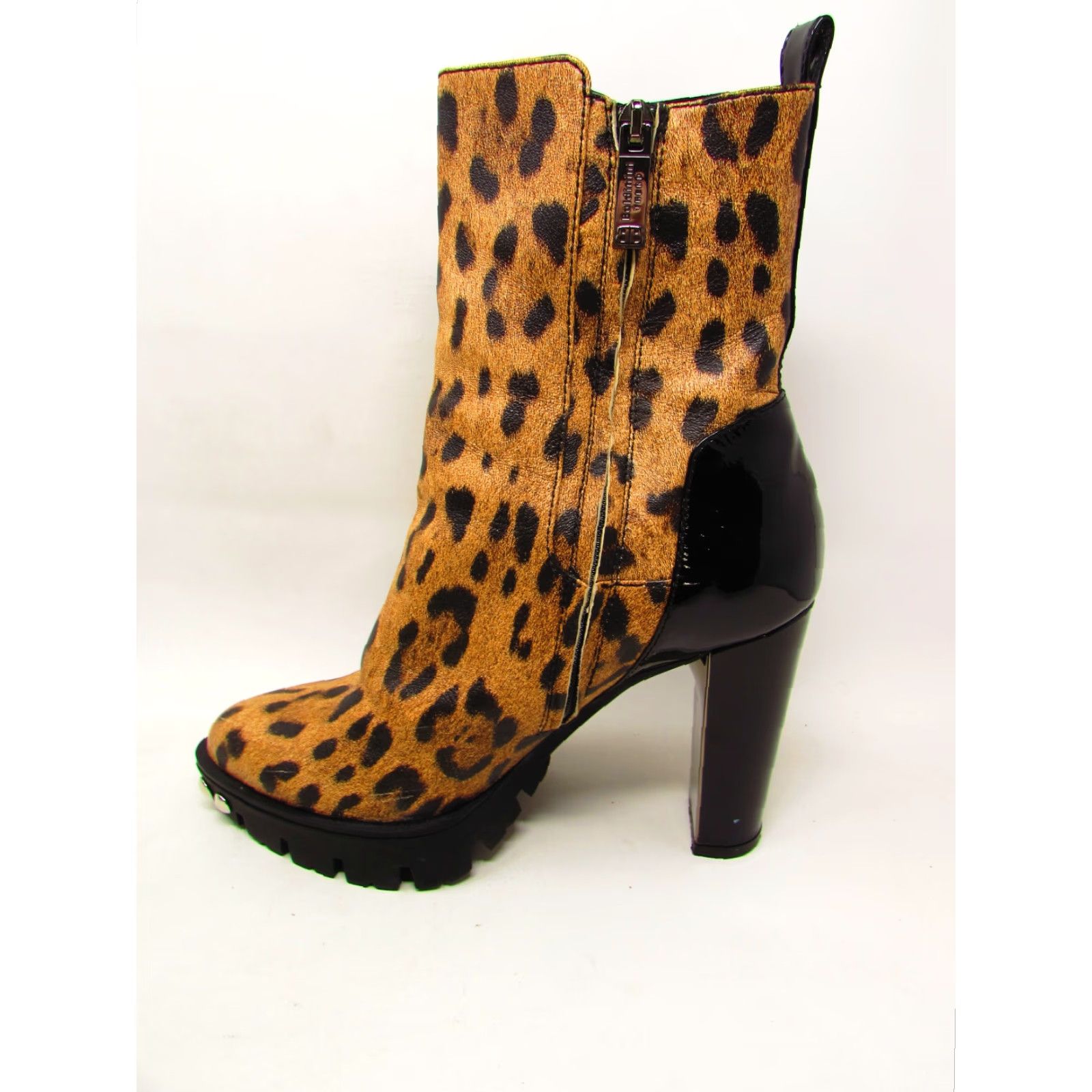 Baldinini Baldinini Italy Leather Leopard Boots Size 8 Eur 39 - Designer Knee High Boots - Leather Closed Toe Mid Heel Zip - Women Size US 9 / IT 39 - 3 Thumbnail