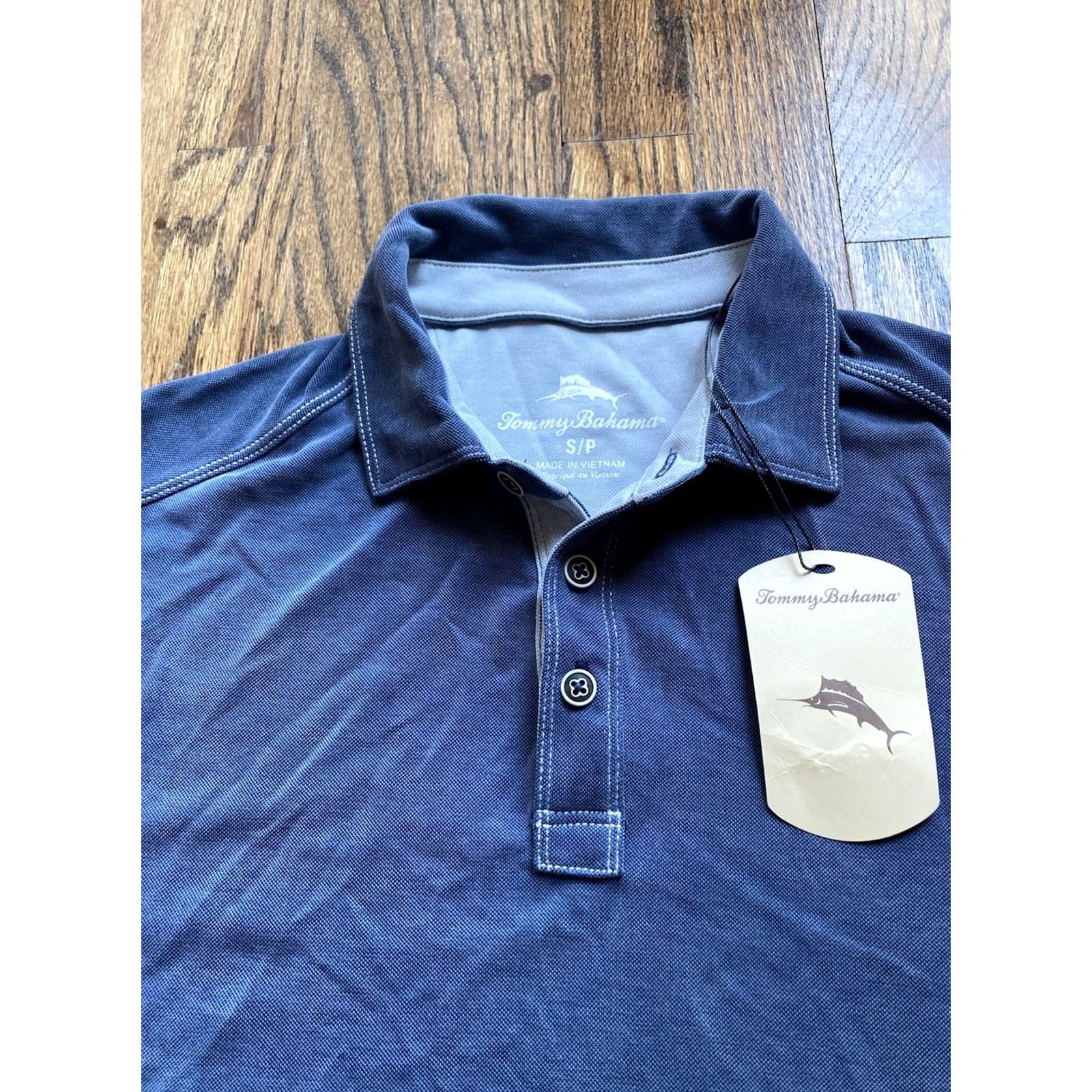 Tommy Bahama Tommy Bahama Polo Shirt Mens Small Shoreline Surf Midnight Blue Short Sleeve Polo Shirt Size US S / EU 44-46 / 1 - 5 Thumbnail