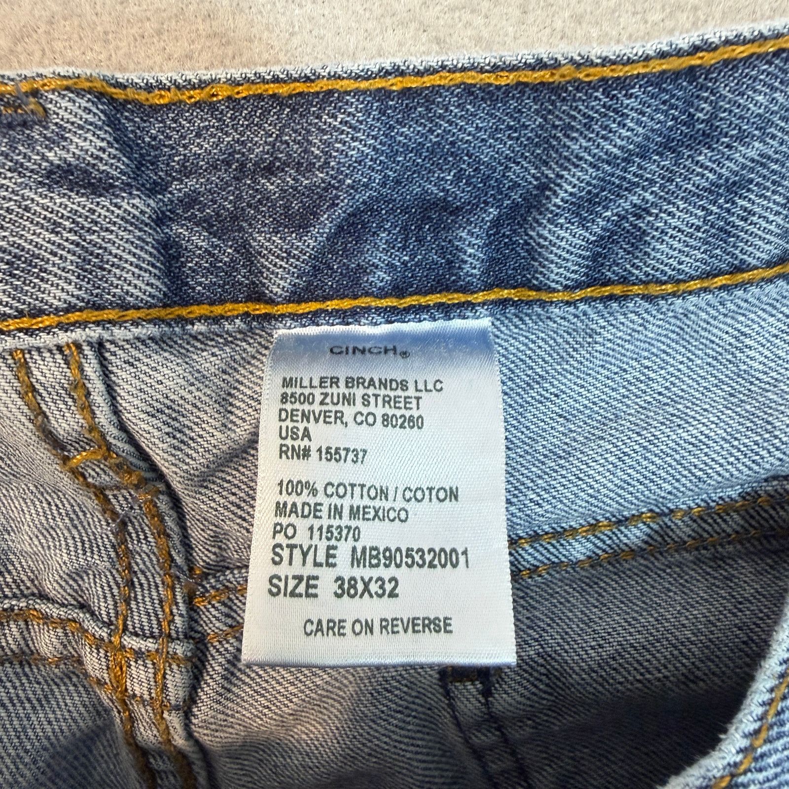 CINCH Cinch Bronze Label Jeans Men's 38x32 Blue Faded Denim Size US 38 / EU 54 - 5 Thumbnail