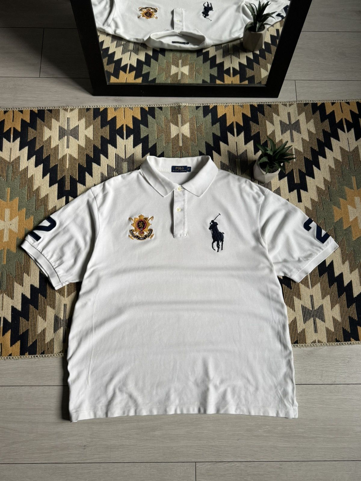 Polo Ralph Lauren Vintage Polo Ralph Lauren Black Watch Big Pony #3 T-shirt Size US XL / EU 56 / 4 - 1 Thumbnail