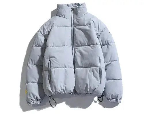 Grey japanese style puffer jacket