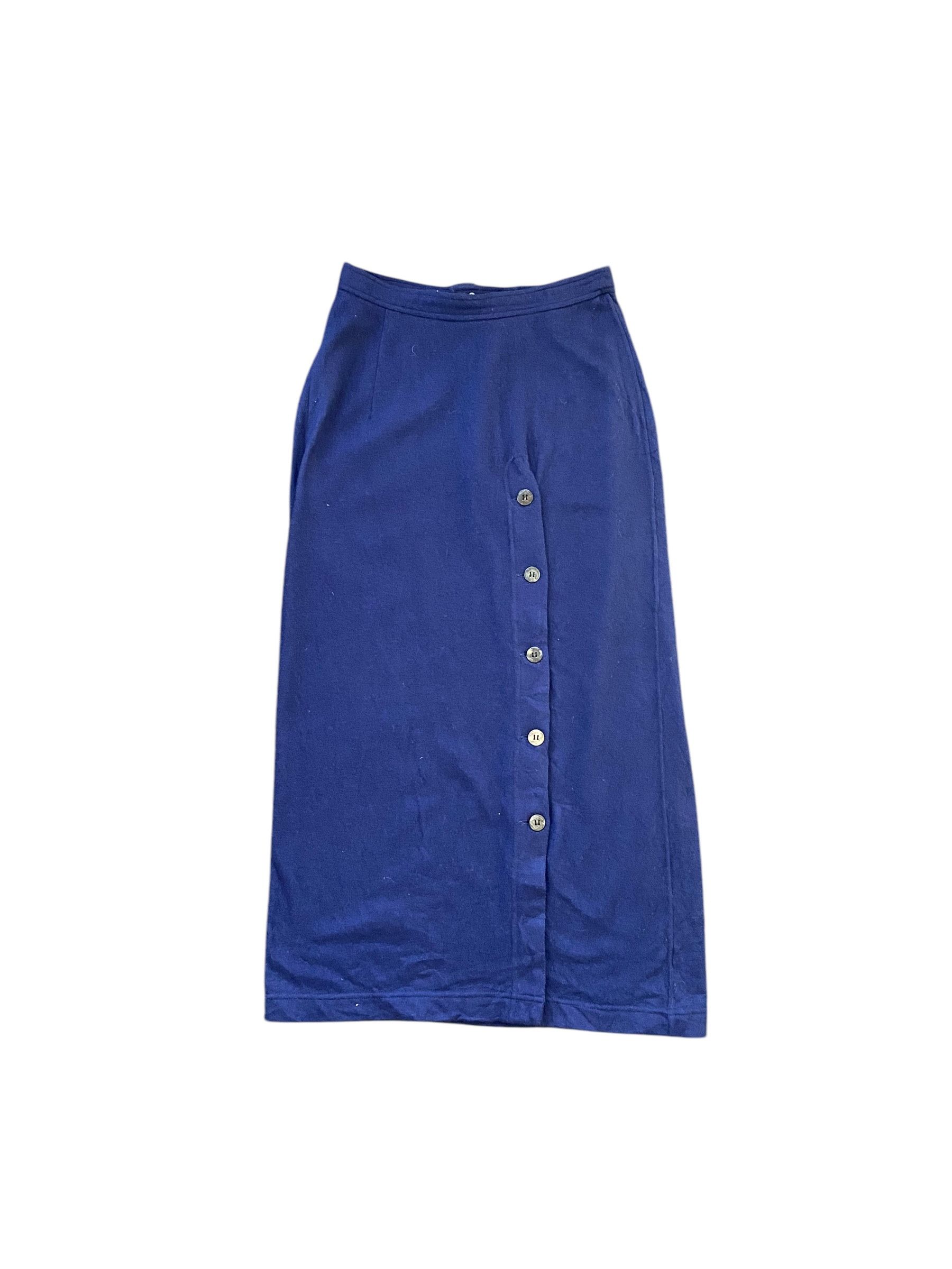 Comme des Garcons × Designer × Vintage 80s Comme des garcons Rei Kawakubo wool button midi skirt Size 24" / US 00 / IT 34 - 2 Thumbnail