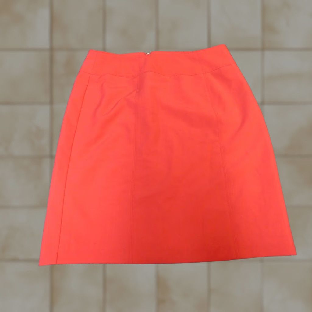 Worthington Worthington Womens Skirt 12 Pink Zip A-line Knee Length Casual Floral Ruffle Polyester Rayon" Size 34" / US 12 / IT 48 - 1 Thumbnail