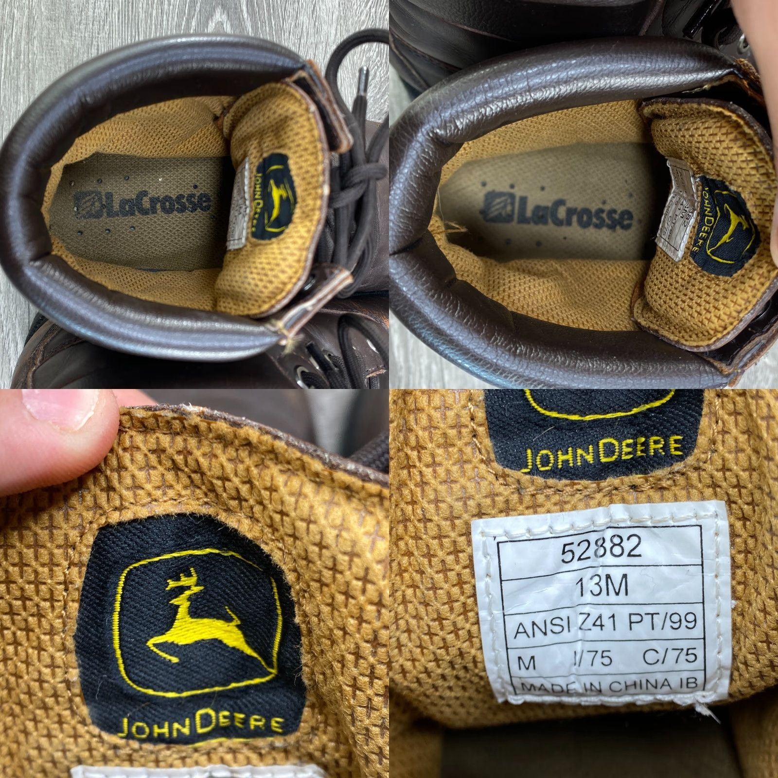 John Deere John Deere Boots Mens 13 M Brown Leather Steel Toe Lace Up Work Combat Boot Shirt Boots Mens 13 M Brown Leather Steel Toe Work/Combat Boots Mens Size US 13 / EU 46 - 8 Thumbnail