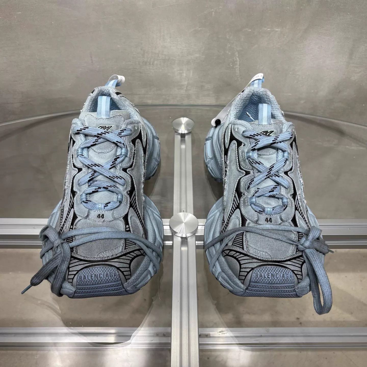 Balenciaga Balenciaga 3XL Distressed Smog Blue Dad Shoe 44 new Size US 11 / EU 44 - 1 Thumbnail
