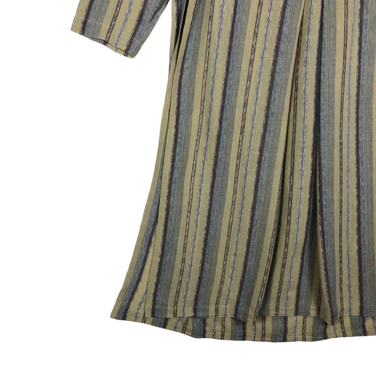 Issey Miyake 🔥Rare 70’s Vintage Issey Miyake Stripe Midi Dress Size M / US 6-8 / IT 42-44 - 4 Thumbnail