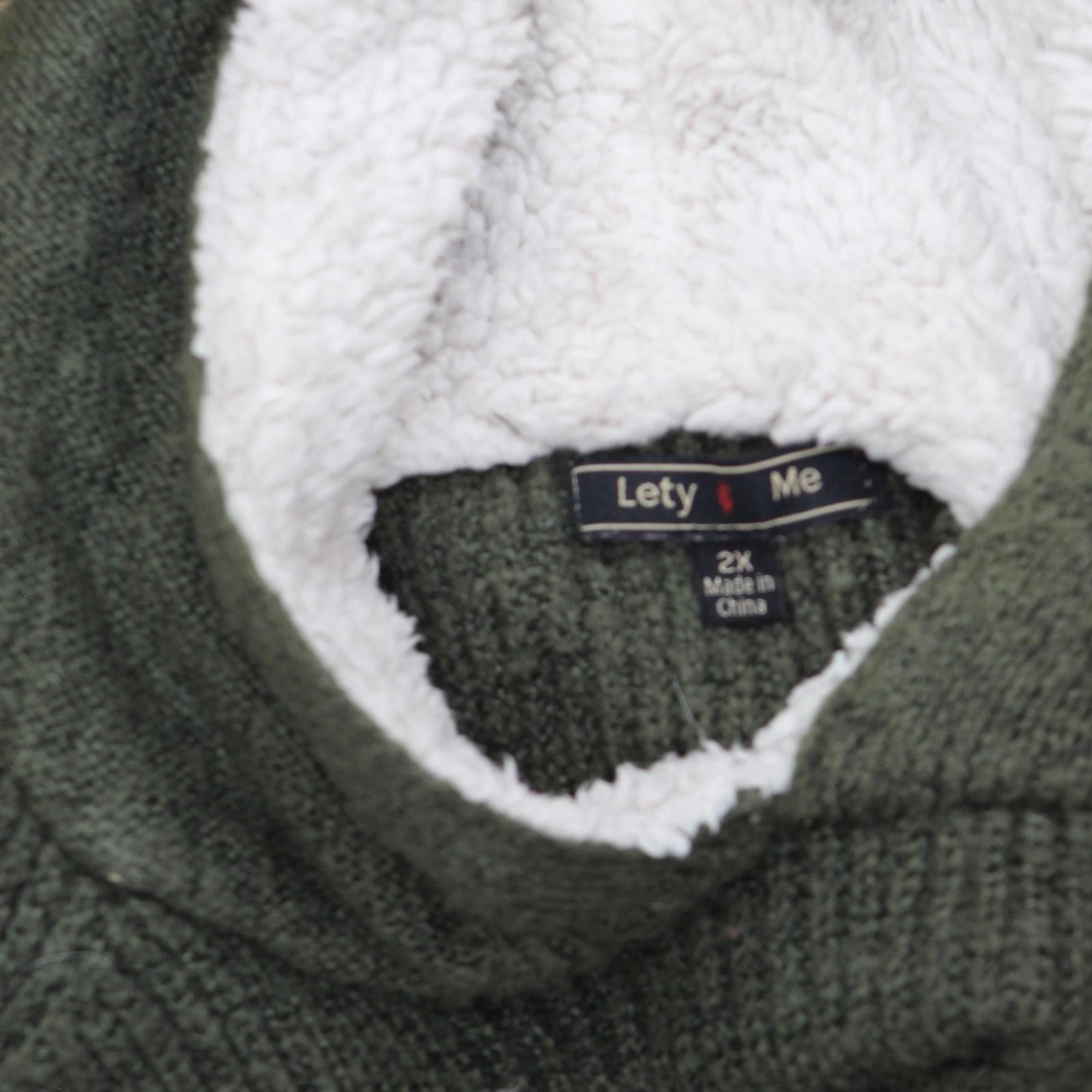 Other Lety & Me Plus Size Sherpa Pullover Sweater Hooded Green 2x Size XXL / US 16-18 / IT 52-54 - 3 Thumbnail