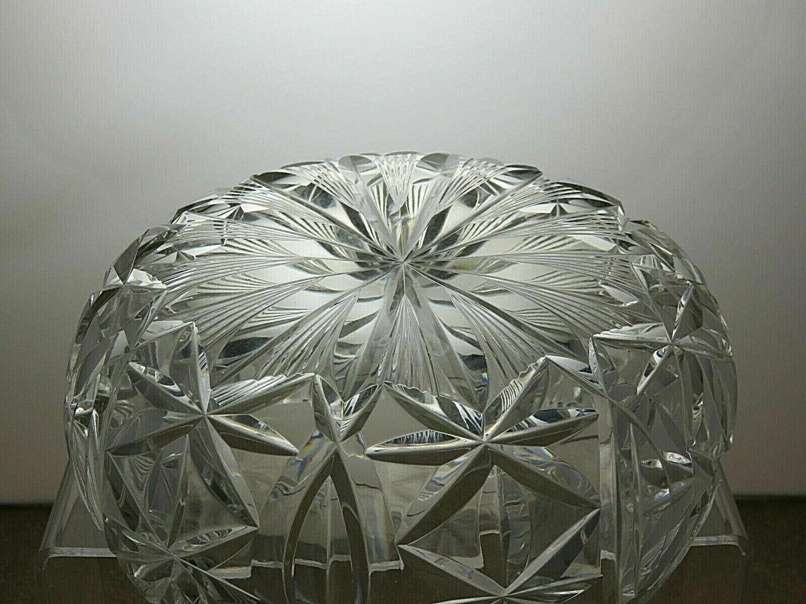 The Unbranded Brand Hand Cut Lead Crystal Fruit Salad Serving Bowl 3 2/3" Size ONE SIZE - 6 Thumbnail