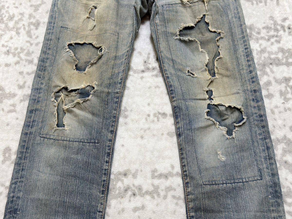 Edwin Edwin 503 Thrashed Mud Wash Jeans Extreme Distressed Denim Size US 28 / EU 44 - 6 Thumbnail