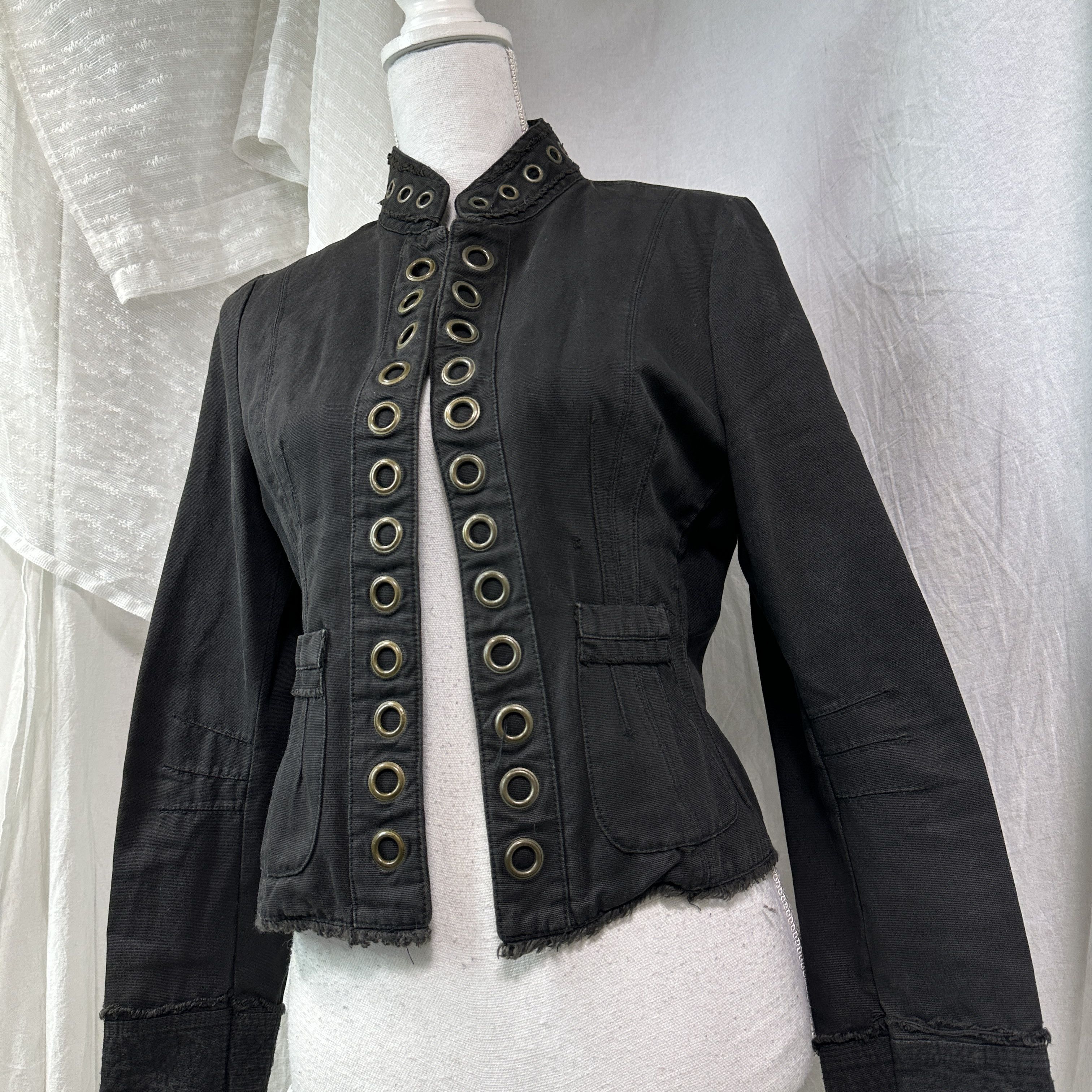 Vintage Vintage Avant Garde Eyelets Grunge Jacket Y2K Size M / US 6-8 / IT 42-44 - 2 Thumbnail