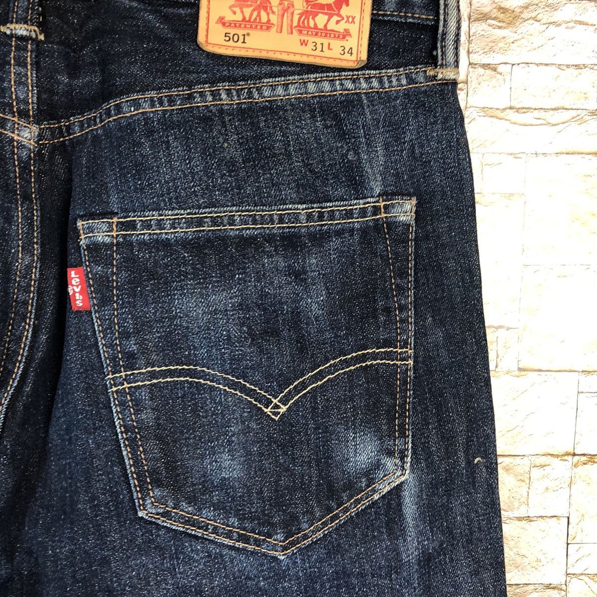 Levi's Levis Blue Distressed ripped jeans Denim #A995 Size US 31 - 18 Thumbnail