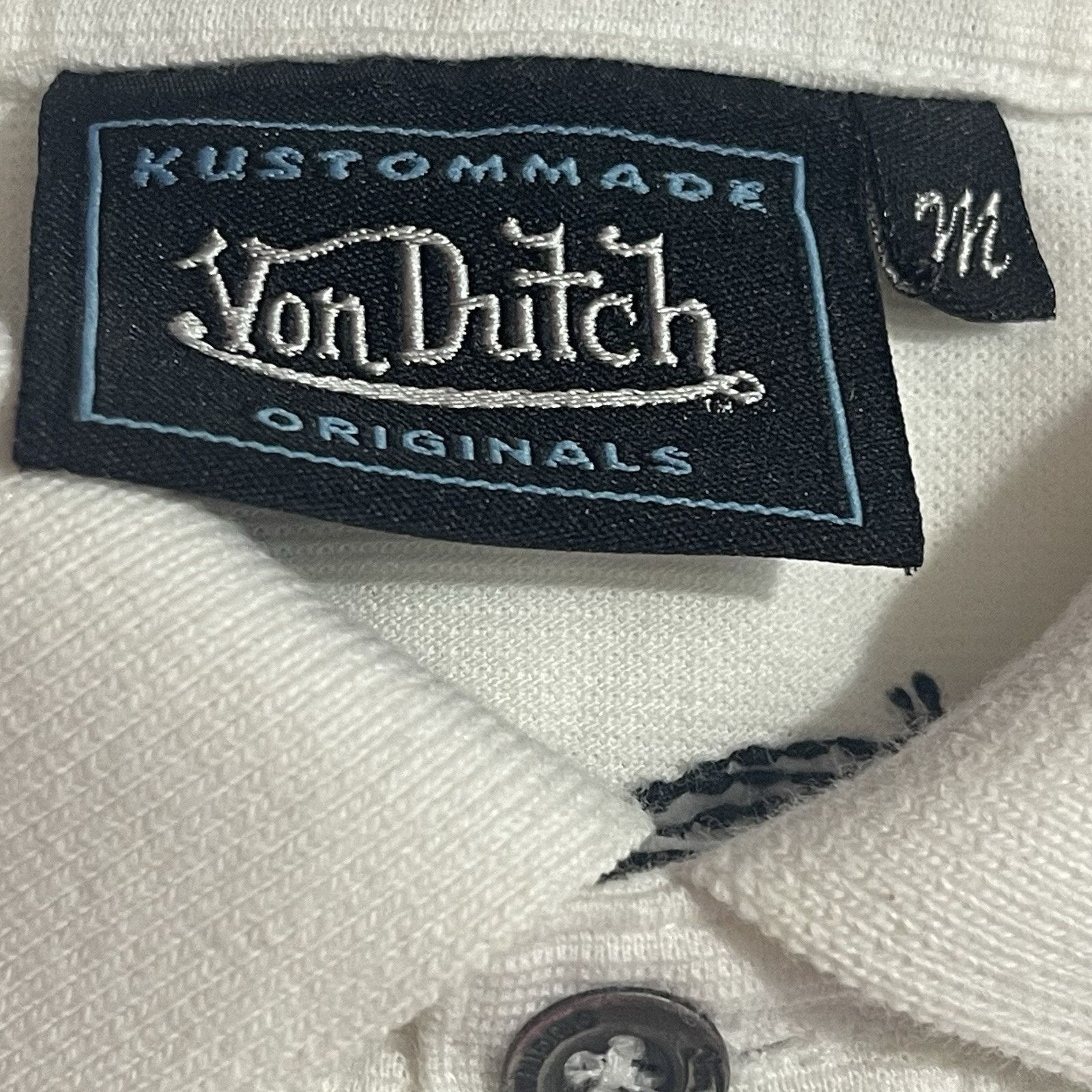 Von Dutch Vintage Von Dutch Polo Shirt Womens Size Medium White Size M / US 6-8 / IT 42-44 - 2 Thumbnail
