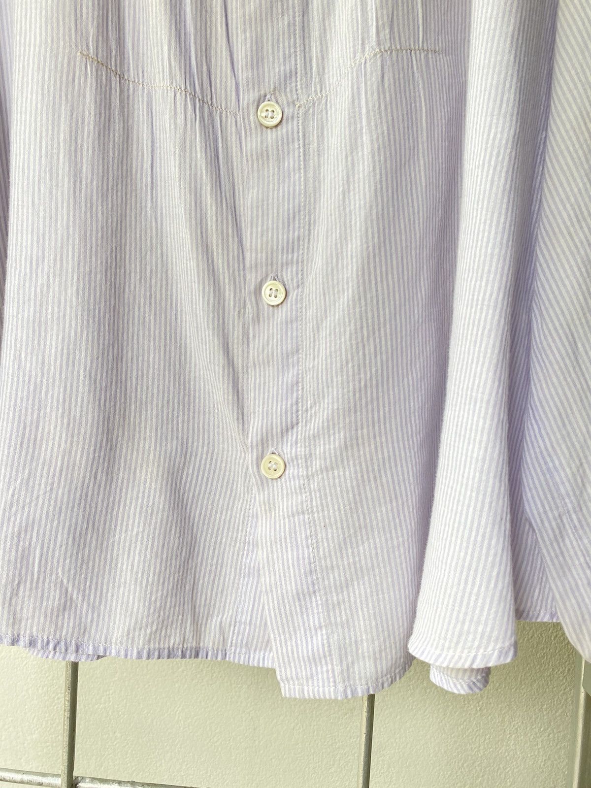 Issey Miyake Plantation stripped white blouse Size M / US 6-8 / IT 42-44 - 6 Thumbnail