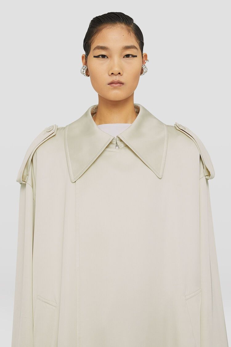 Jil Sander o1w1db10825 Trench Belted Coat in Off White Size S / US 4 / IT 40 - 5 Thumbnail