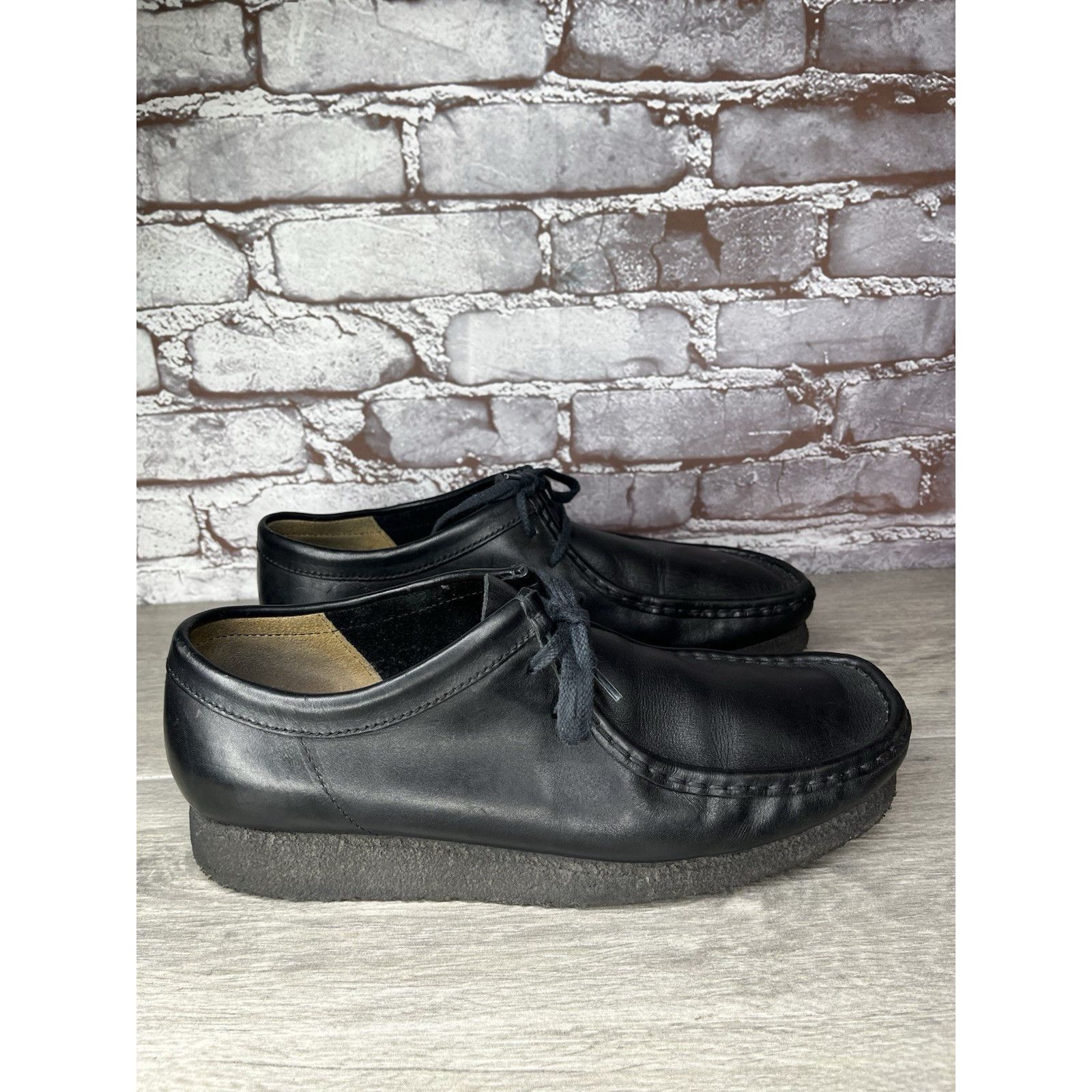 Clarks Clarks Wallabees Black Leather Moccasins Chukka Boots Shoes Size US 11 / EU 44 - 14 Thumbnail