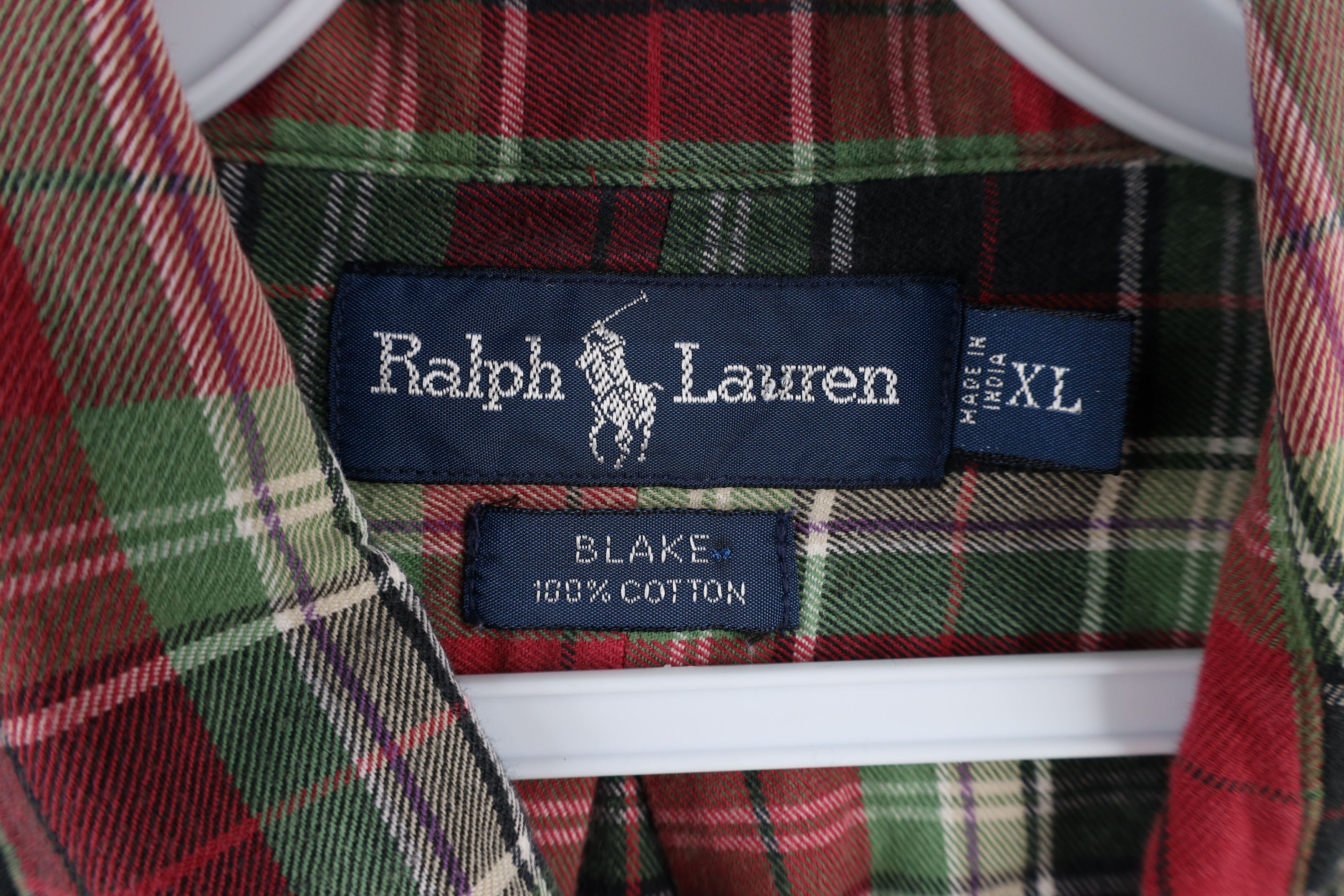 Ralph Lauren × Vintage Vintage 90s Ralph Lauren Collared Button Down Shirt Plaid Size US XL / EU 56 / 4 - 6 Thumbnail