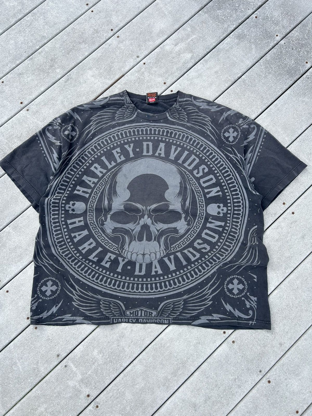 Harley Davidson × Vintage Vintage Harley Davidson AOP shirt Size US XL / EU 56 / 4 - 1 Thumbnail