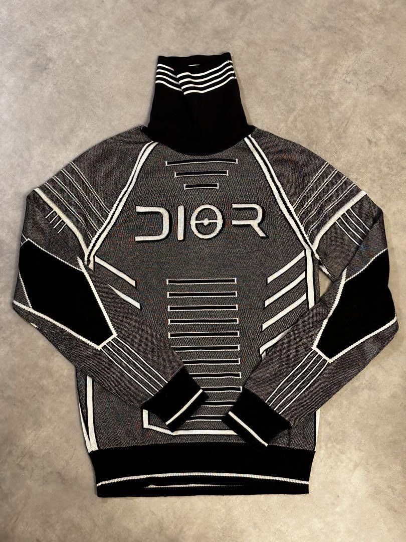 Club Sorayama × Dior × Kim Jones Rare robot double knit intarsia sweater Size US M / EU 48-50 / 2 - 2 Thumbnail