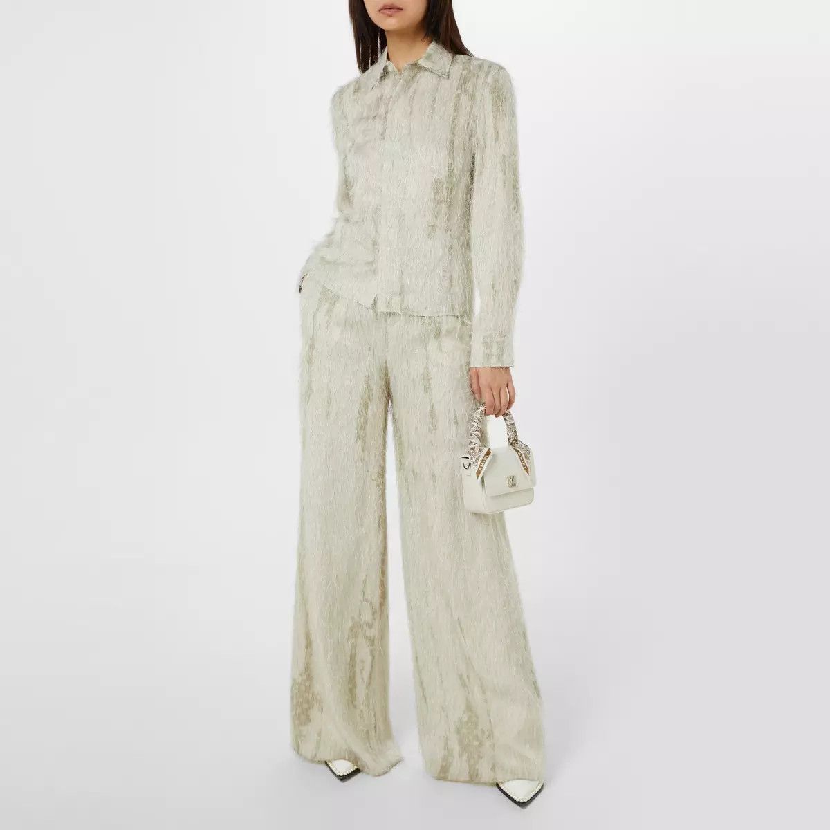 Amiri o1y0425 Casual Pant in Light Grey Size 27" / US 4 / IT 40 - 4 Thumbnail