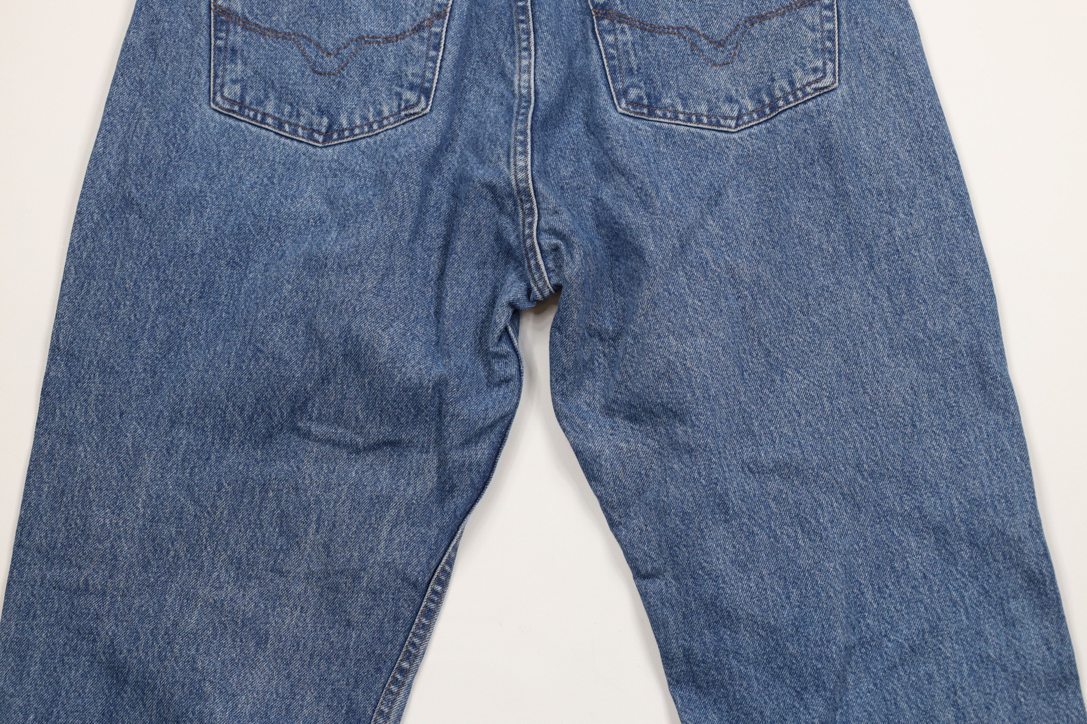 Harley Davidson × Vintage Vintage 90s Harley Davidson Baggy Wide Leg Denim Jeans Blue Size US 38 / EU 54 - 11 Thumbnail