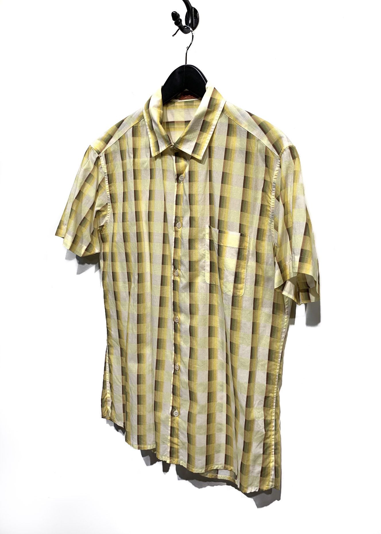 Missoni Missoni Yellow Short Sleeves Pocketed Buttoned Shirt Size US L / EU 52-54 / 3 - 2 Thumbnail