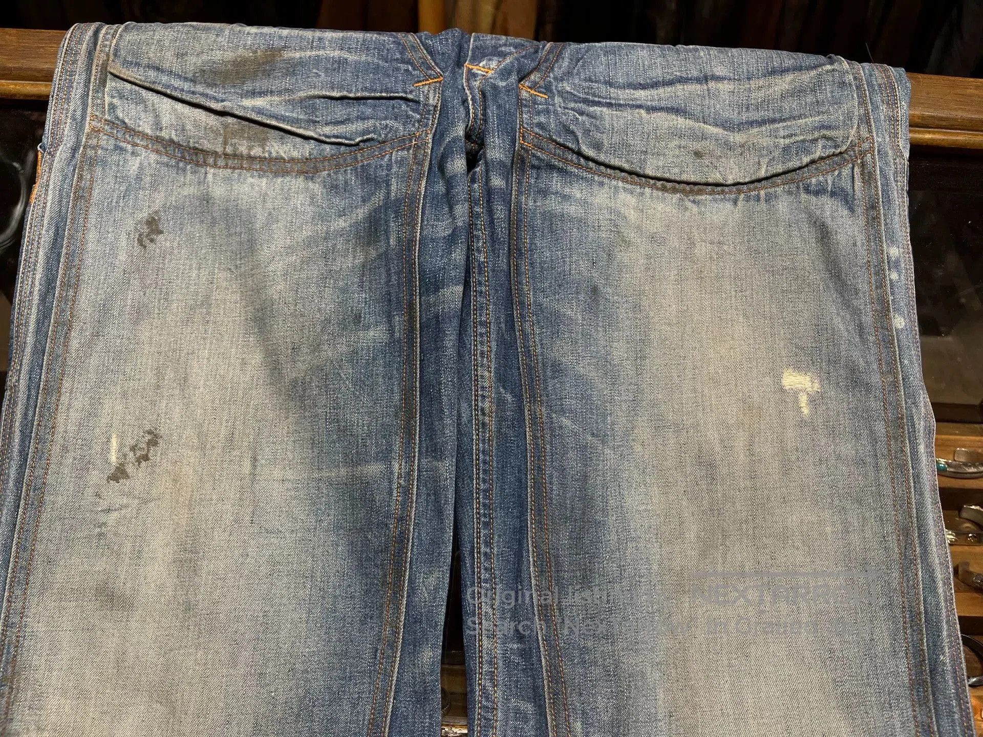RRL Ralph Lauren distressed double rl workwear denim pants. Size US 34 / EU 50 - 8 Thumbnail