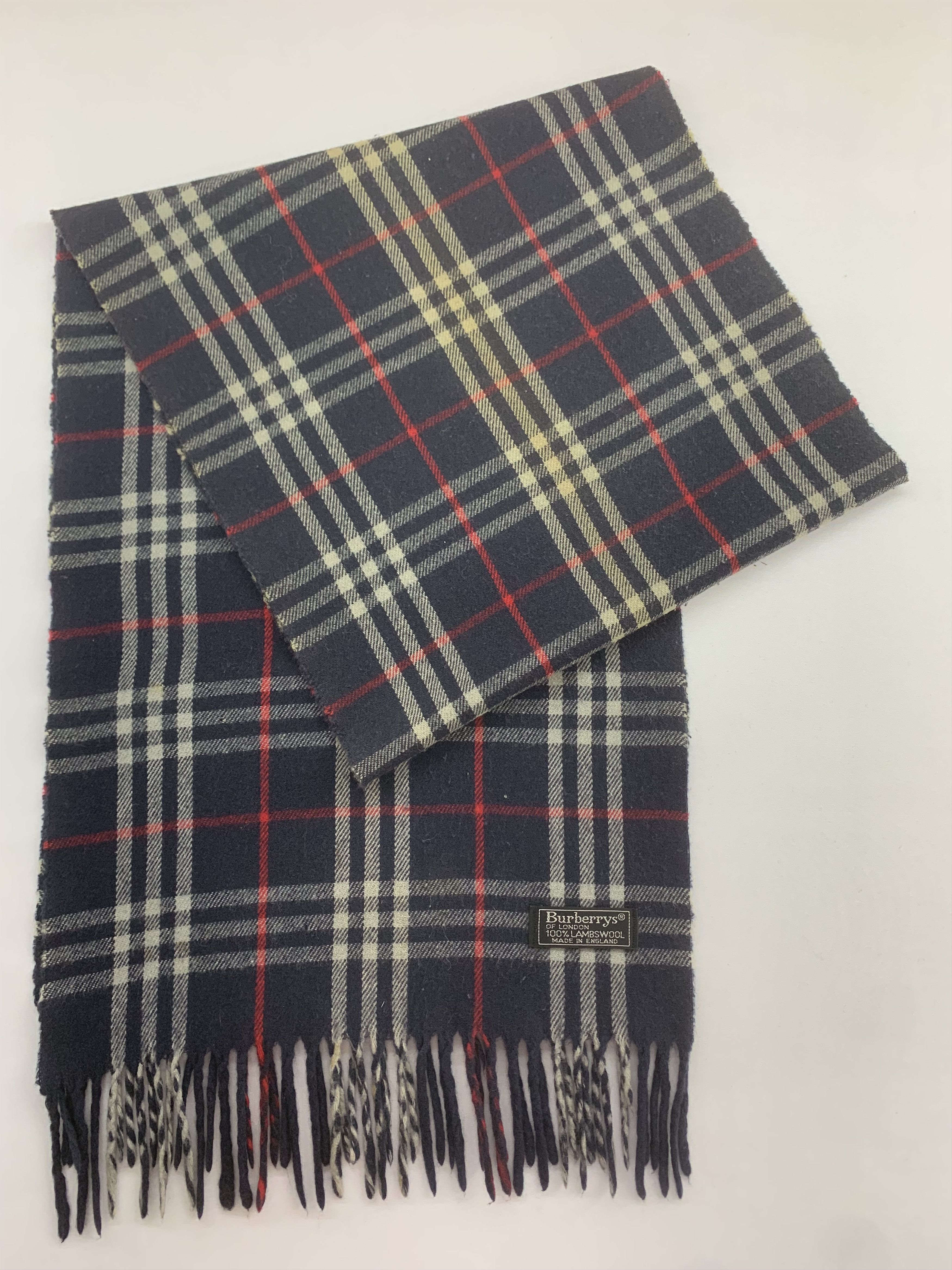 Burberry 90s Burberrys Scarf Wool Muffler Neck Wrap BL2033 Size ONE SIZE - 2 Thumbnail