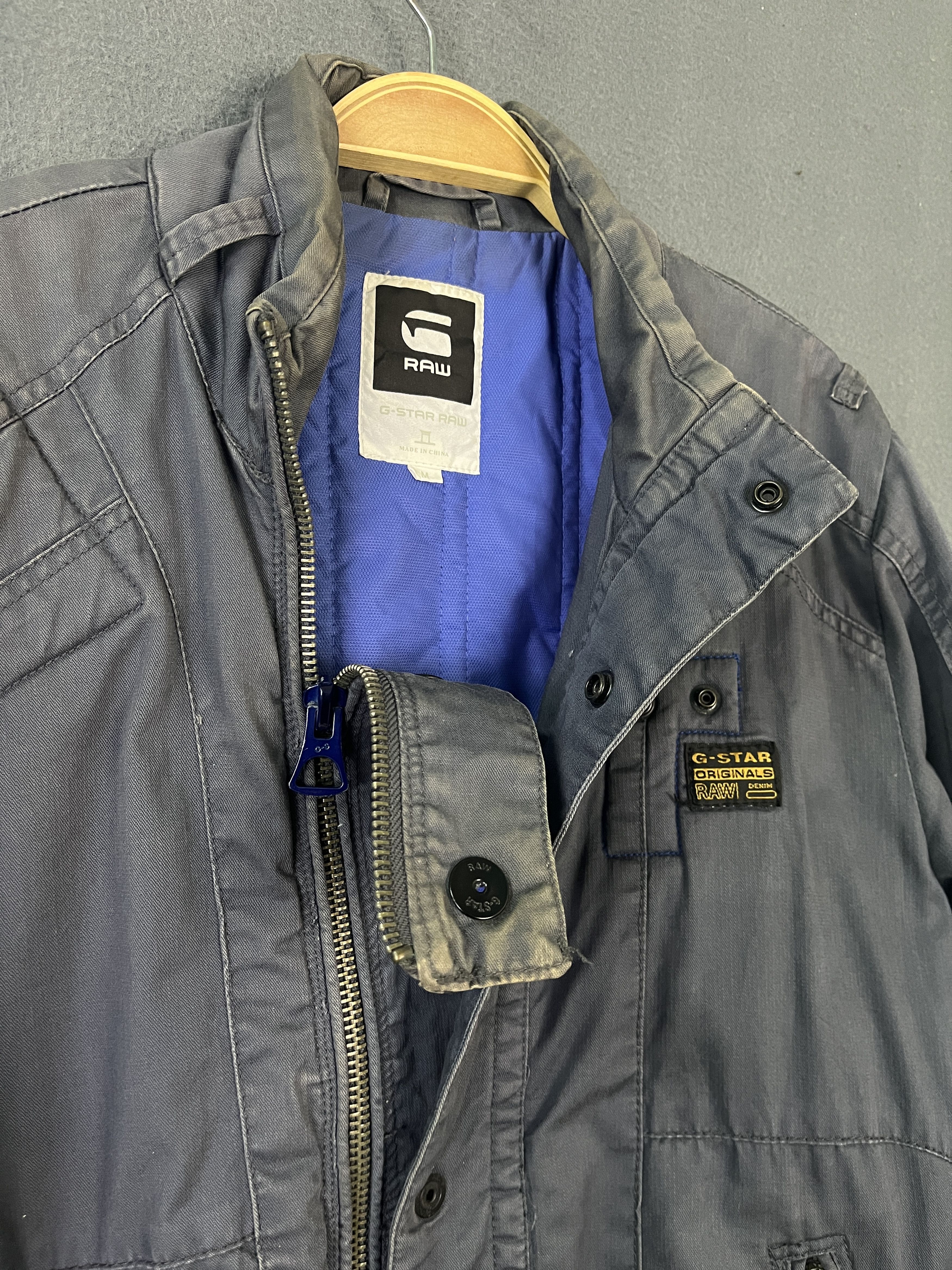 G-Star G-STAR Raw Denim Biker Jacket Soft Padded Asymmetrical Style Size US S / EU 44-46 / 1 - 12 Thumbnail