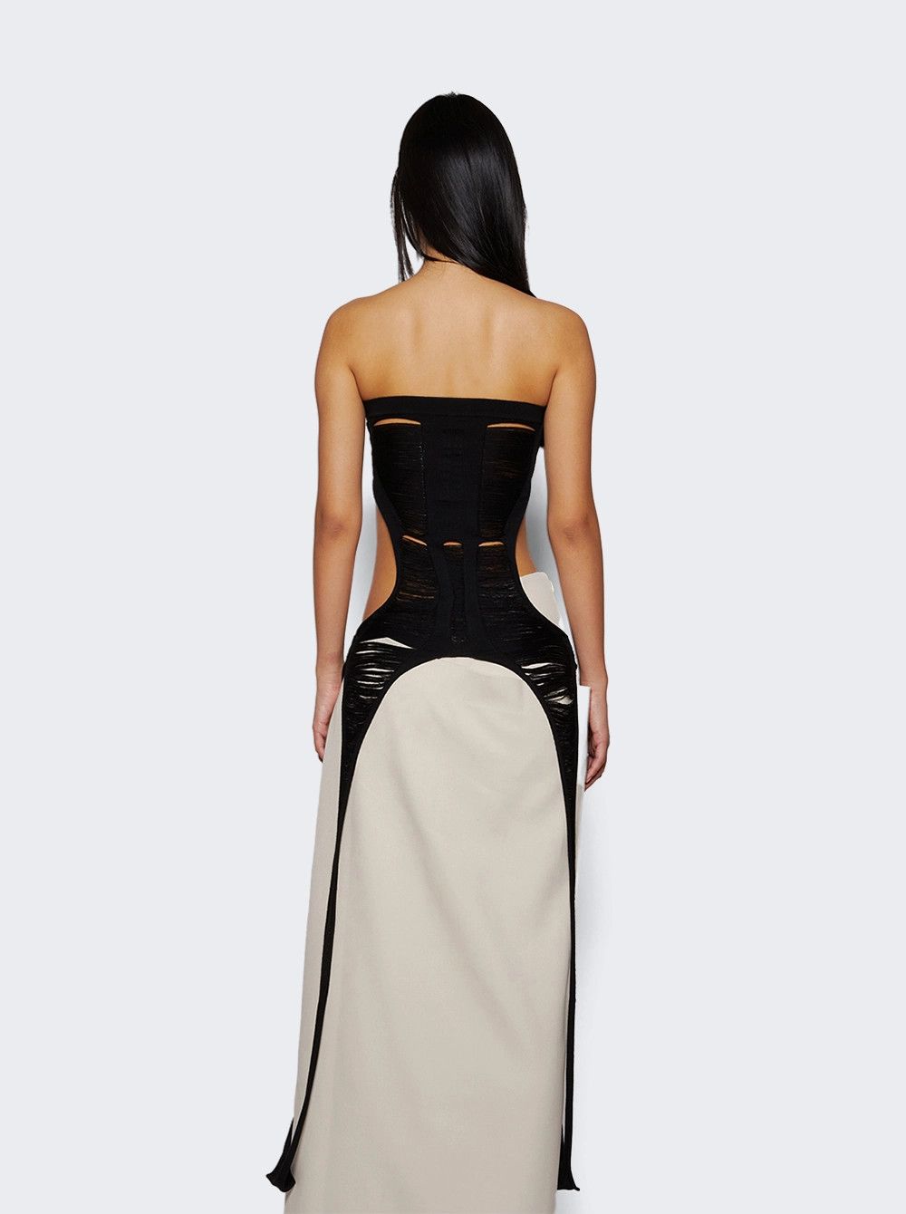 Rick Owens o1mle0426 Tanja Long Tank Strapless Top in Black Size M / US 6-8 / IT 42-44 - 4 Thumbnail