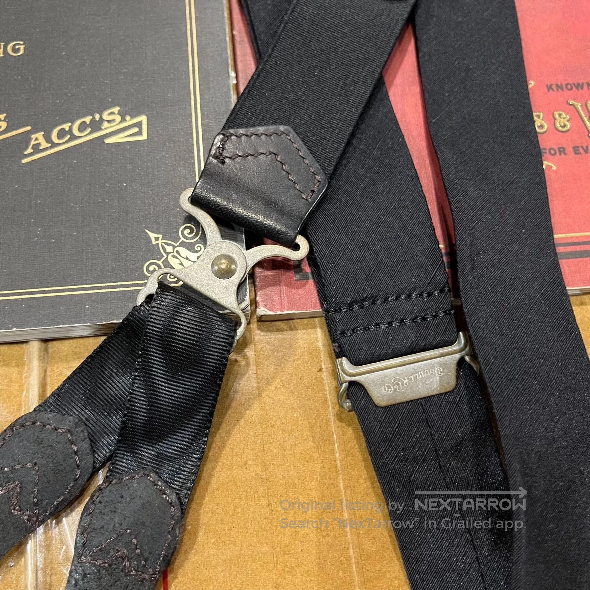 RRL Ralph Lauren black double rl suspender straps. Size ONE SIZE - 5 Thumbnail