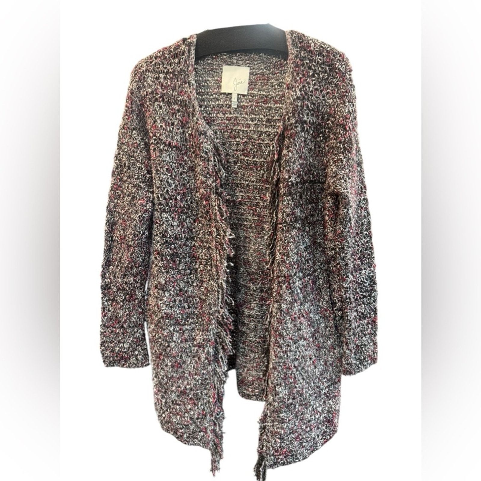 Joie Joie Fringed Boho Open Front Chunky Cardigan Sweater S Size S / US 4 / IT 40 - 1 Thumbnail