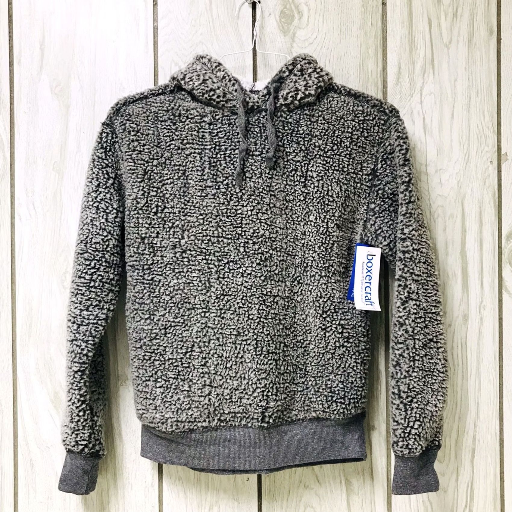 Vintage VINTAGE Boxercraft Hoodie Women Frosty Gray Super Soft Sherpa Fleece XS Size XS / US 0-2 / IT 36-38 - 2 Thumbnail
