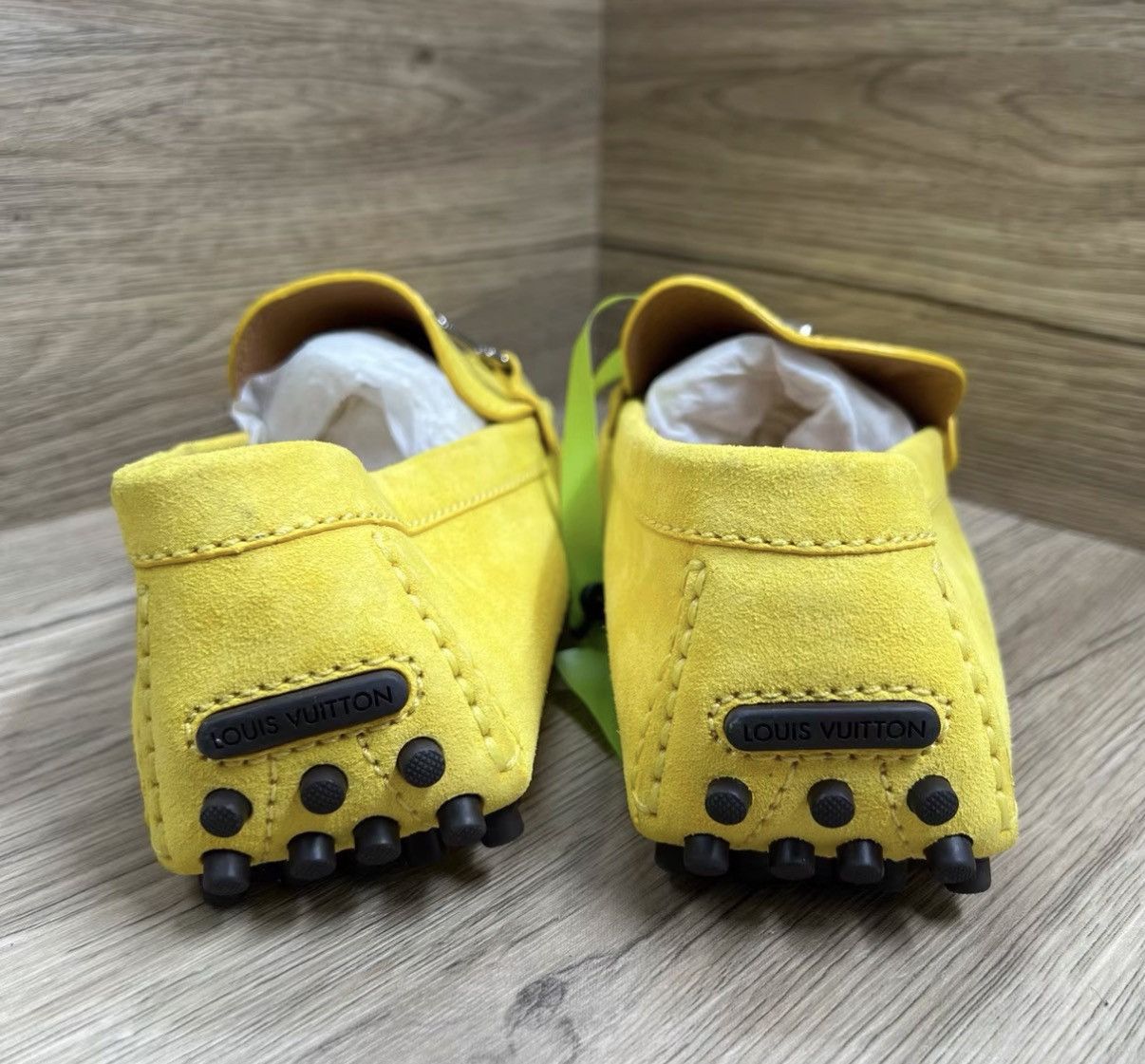 Louis Vuitton Louis Vuitton Porto Vecchio Yellow Circle Logo Loafers J41 Size US 8.5 / EU 41-42 - 4 Thumbnail