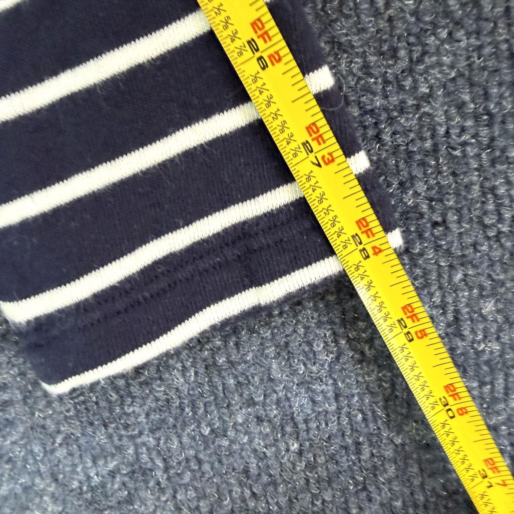 Talbots VINTAGE Talbots Sweater Dress Womens M Blue Striped Knit V Neck Button Long Sleeve Size M / US 6-8 / IT 42-44 - 7 Thumbnail